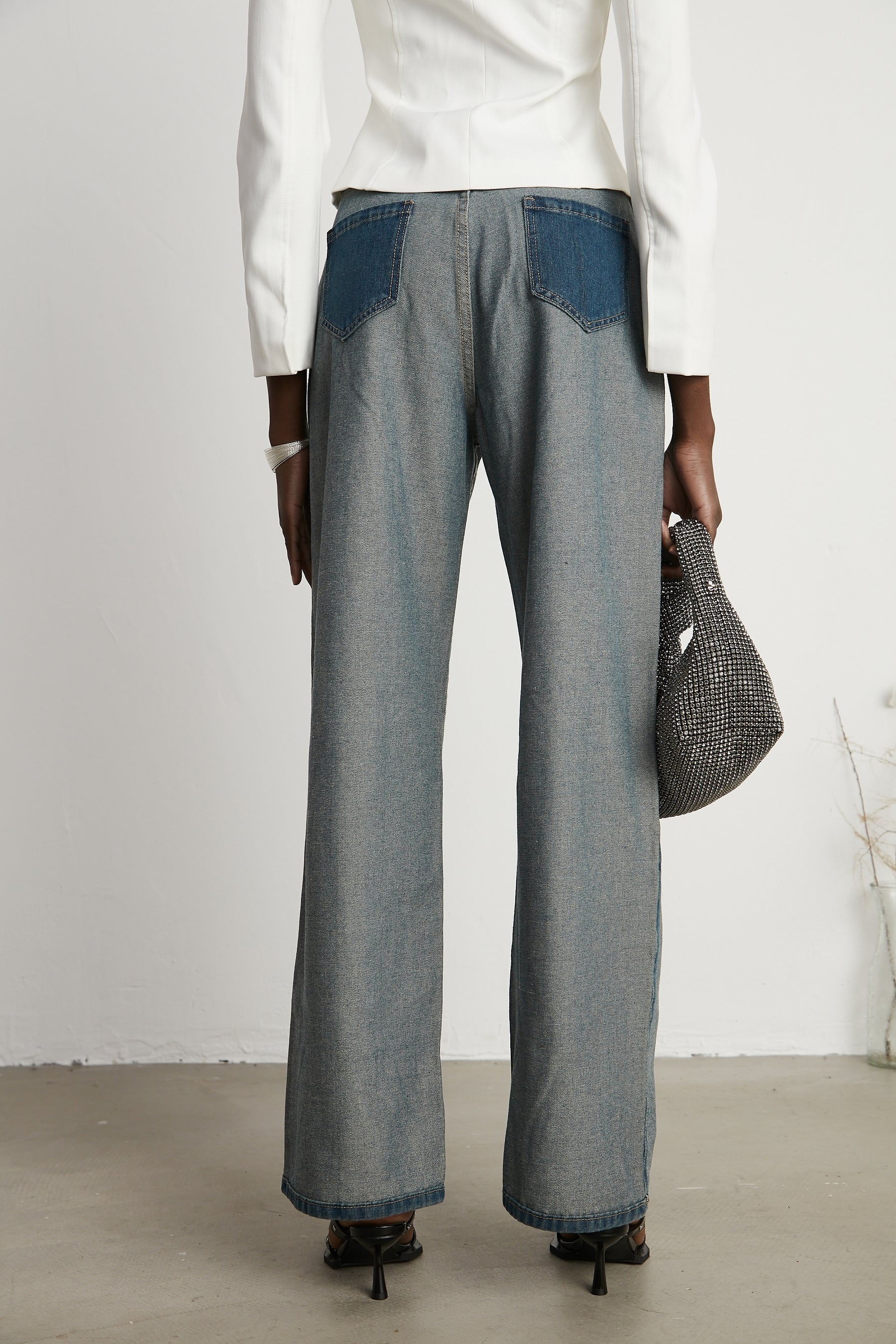 Clothilde wideleg panelled jeans