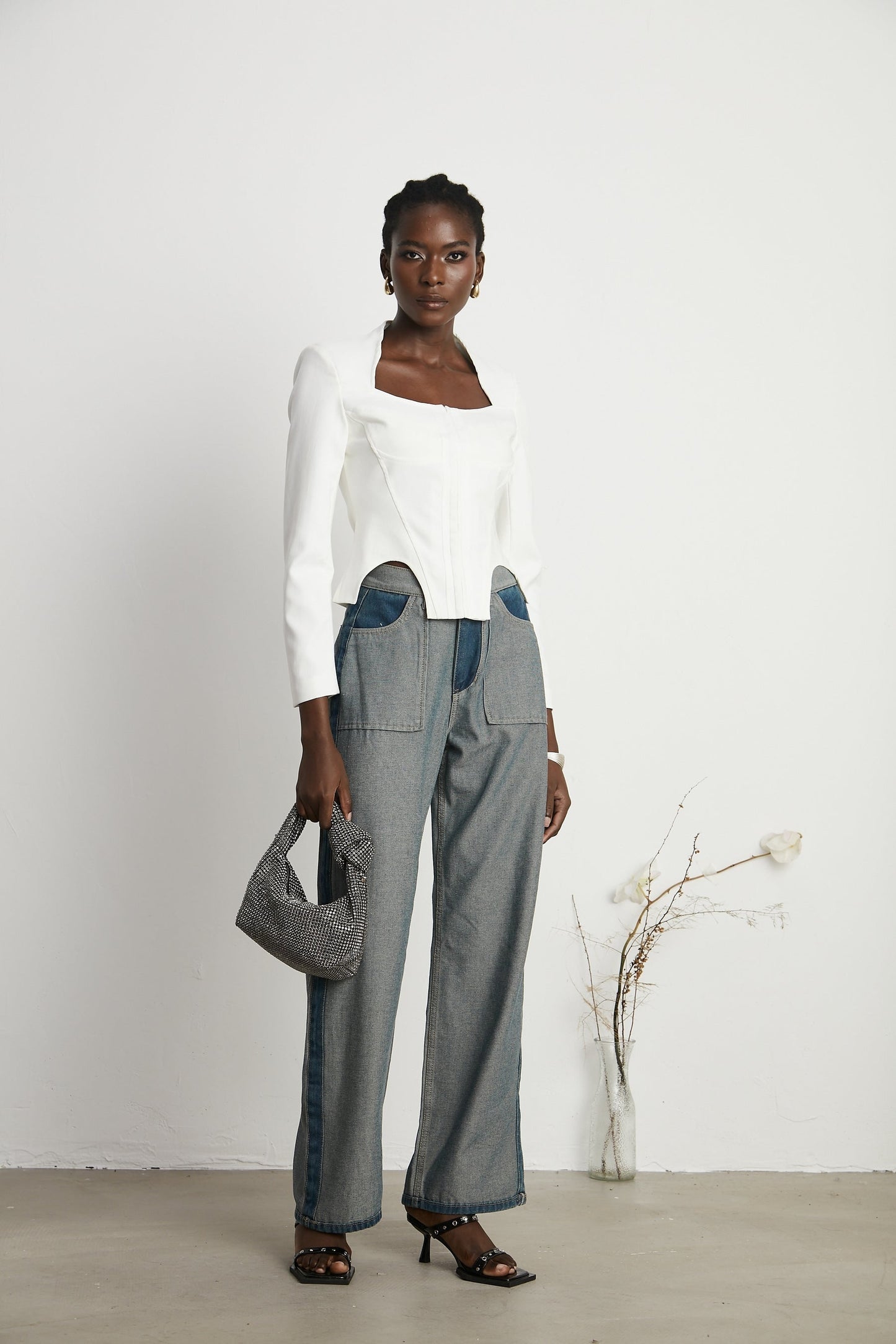 Clothilde wideleg panelled jeans