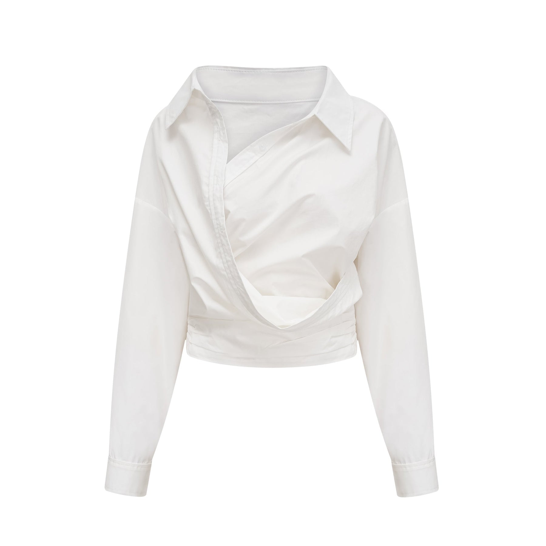 Coline asymmetric ruched shirt