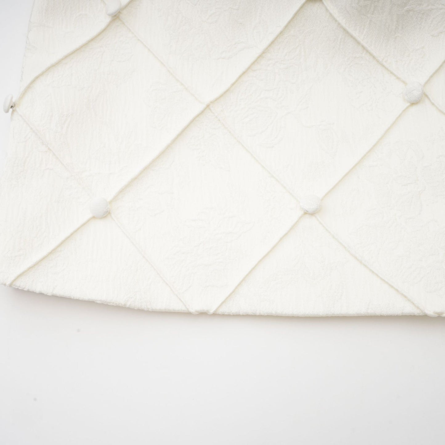 Coralie white petaldetail buttoned mini dress