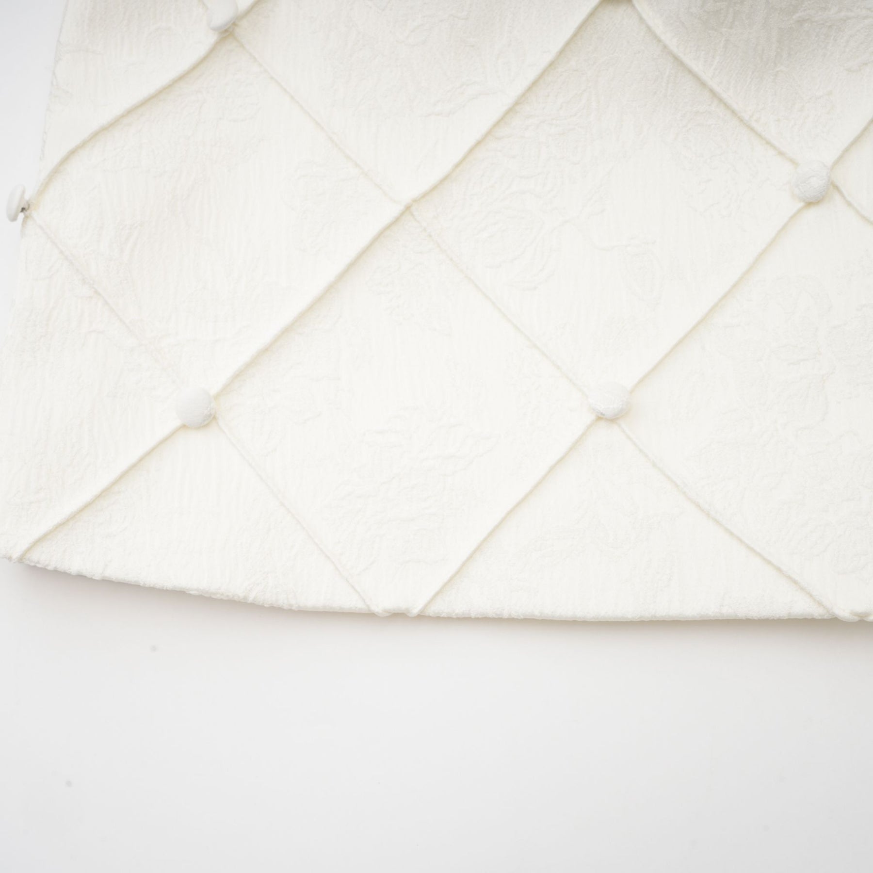 Coralie white petaldetail buttoned mini dress