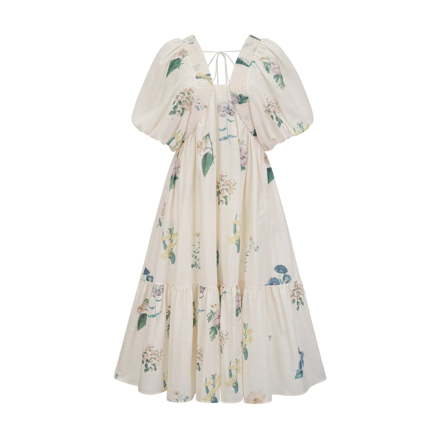 Cyrielle Vneck floralprint midi dress