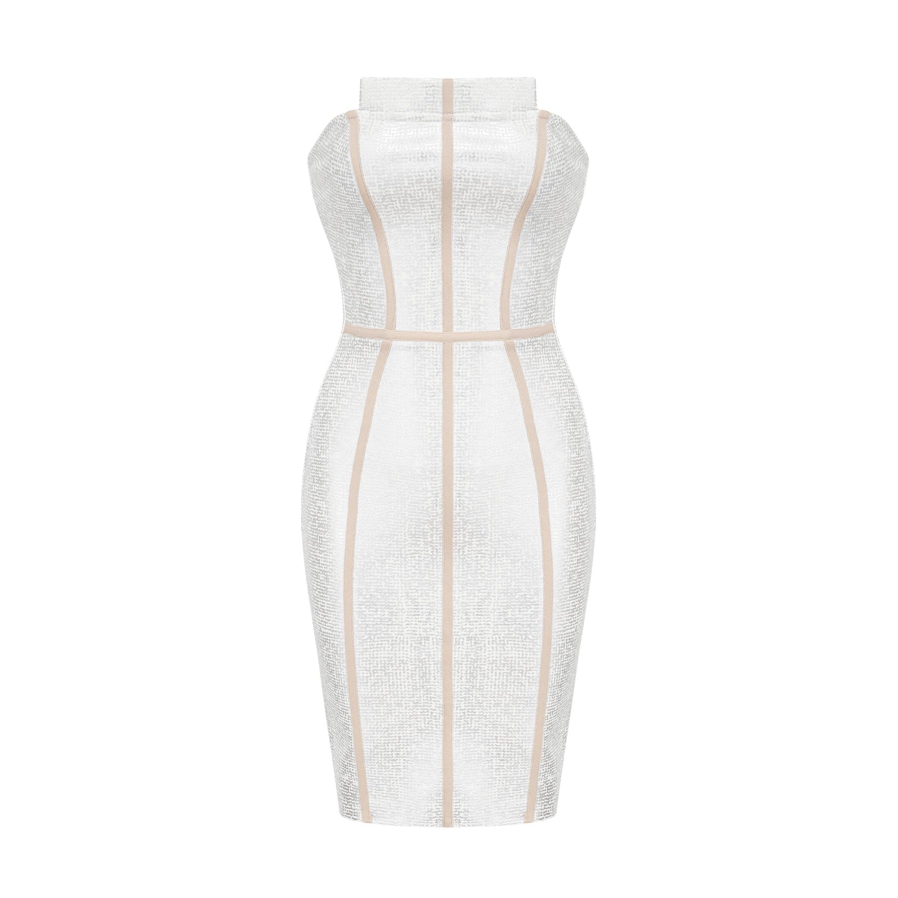 Danica silver bandage mini dress