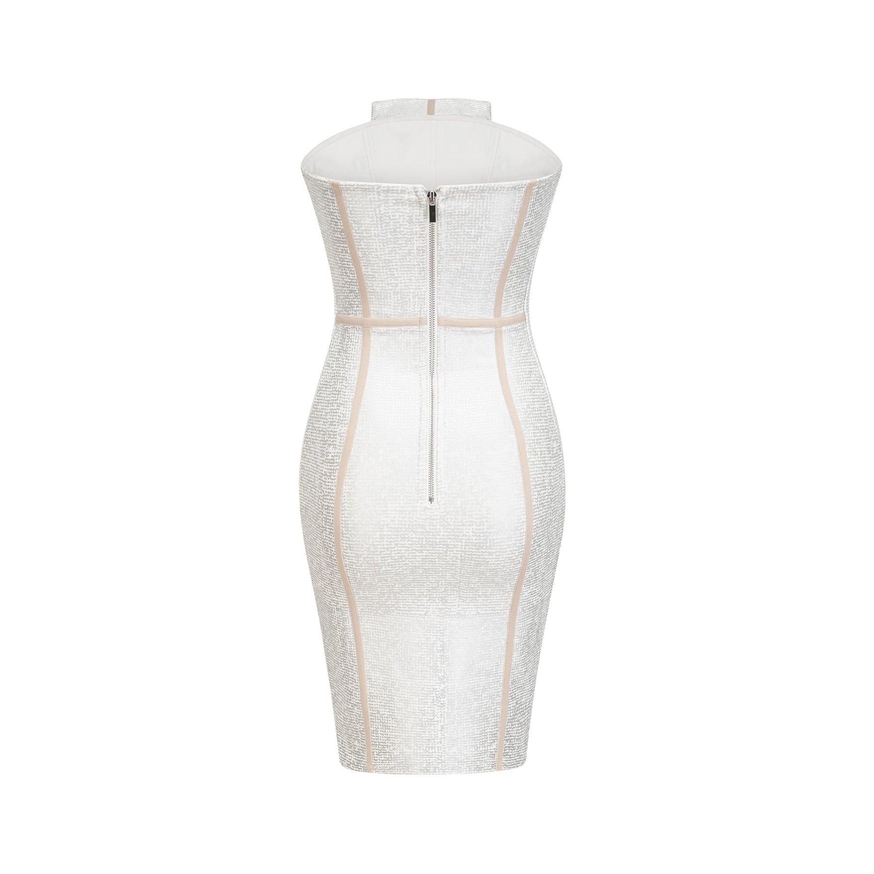 Danica silver bandage mini dress