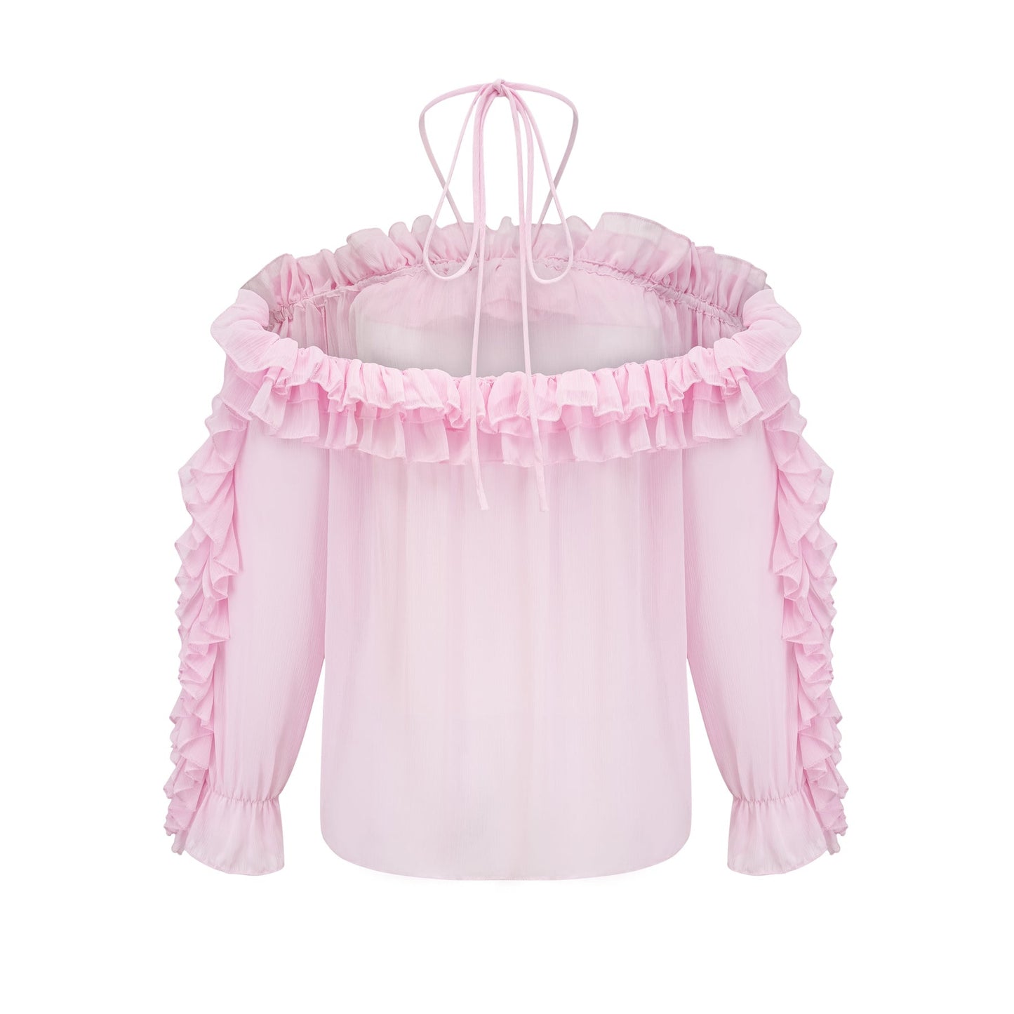 Darcy pink strapless semisheer top