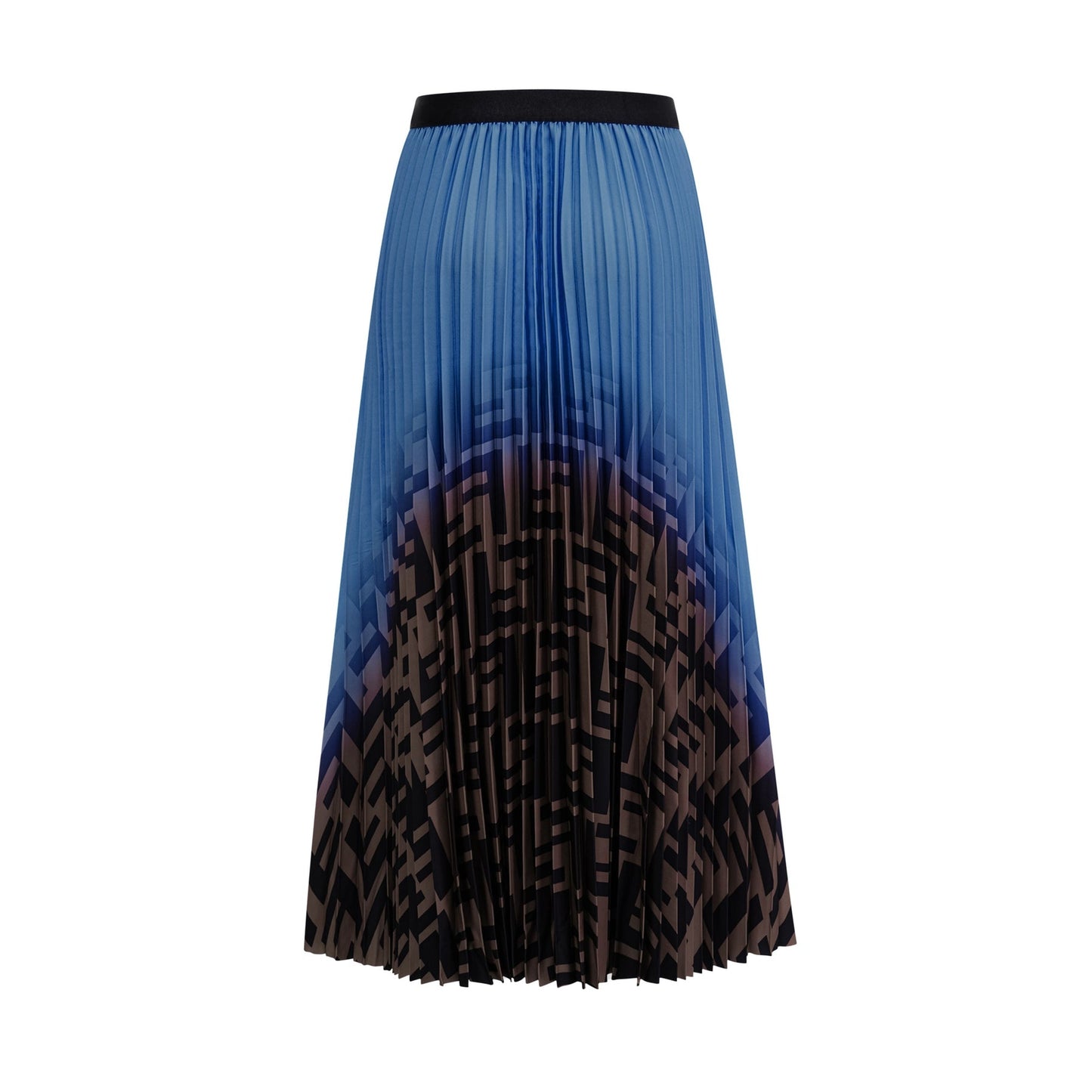 Désirée Color Block Pleated Top Skirt Matching Set in Dark Blue