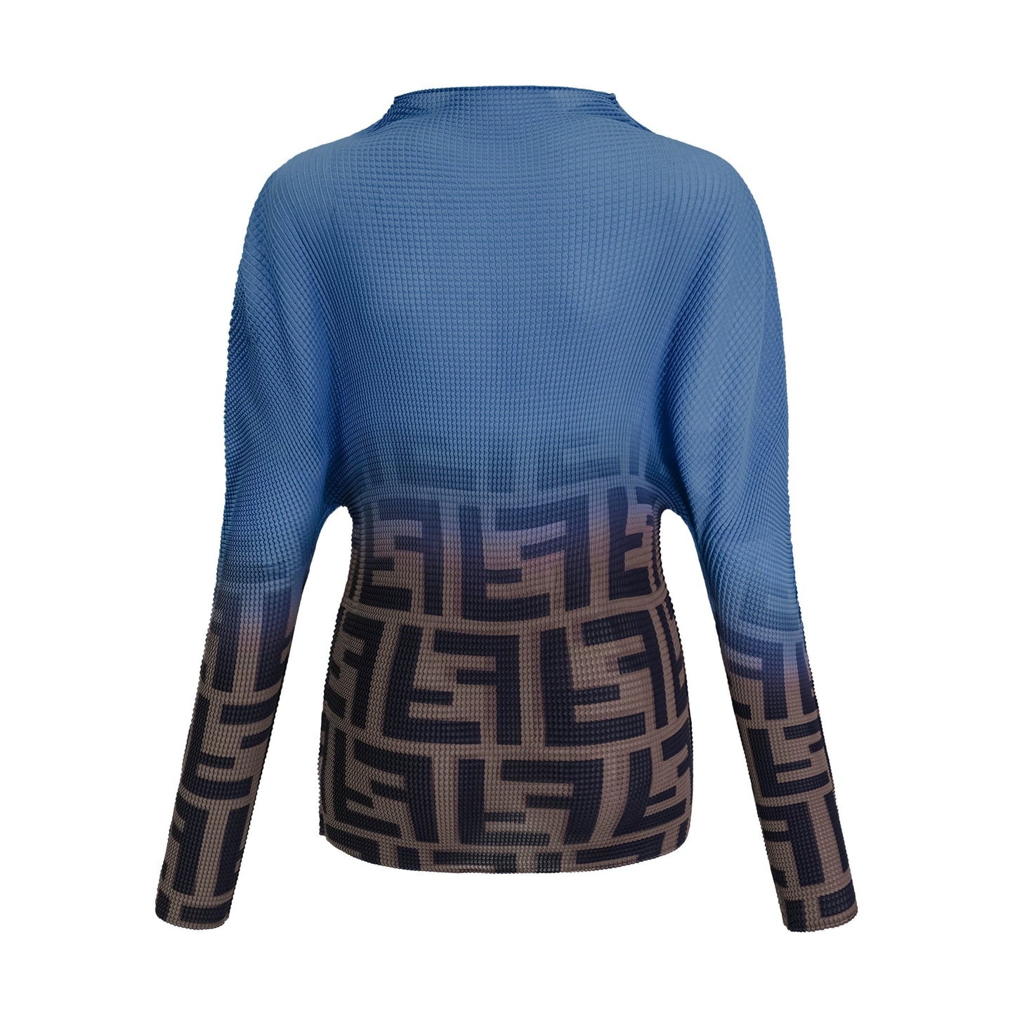 Désirée Color Block Pleated Top Skirt Matching Set in Dark Blue