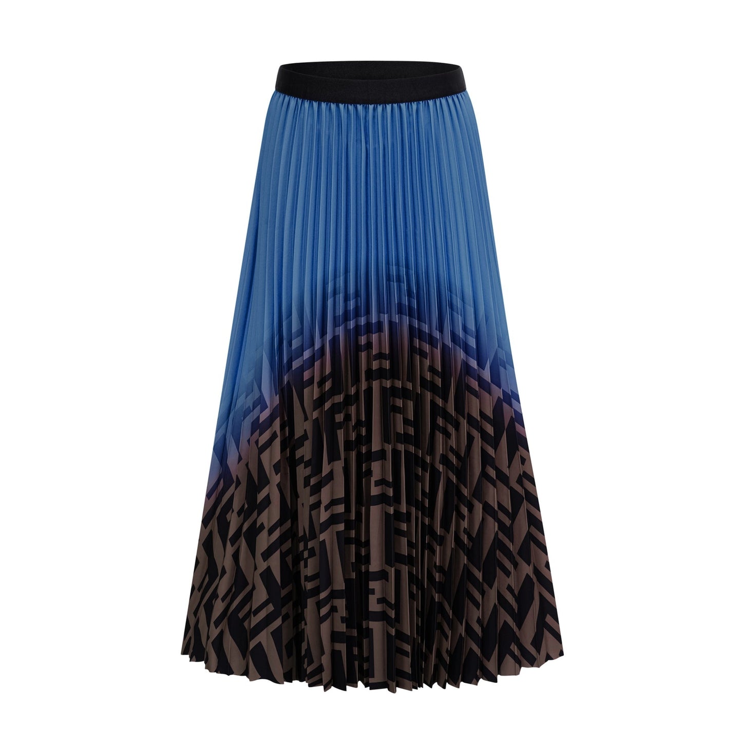 Désirée Color Block Pleated Top Skirt Matching Set in Dark Blue