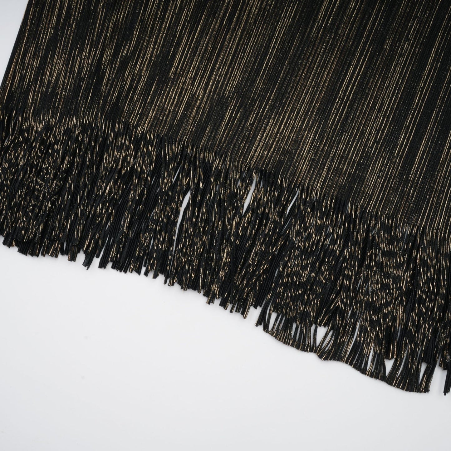 Dextard black gilded creased top skirt matching set