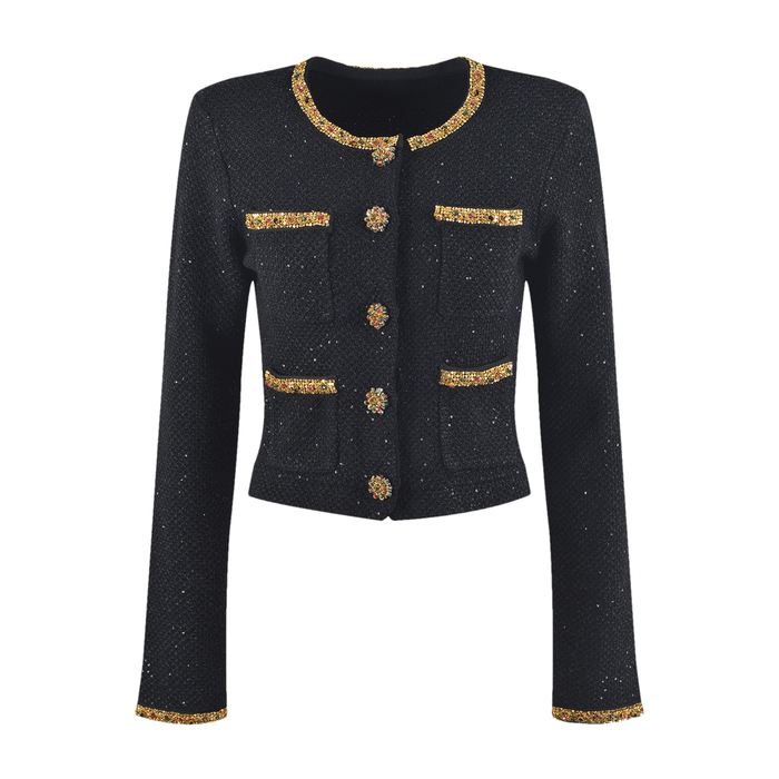 Elena Jacket & Skirt Sequin Tweed Set Jacqueline van Hoef
