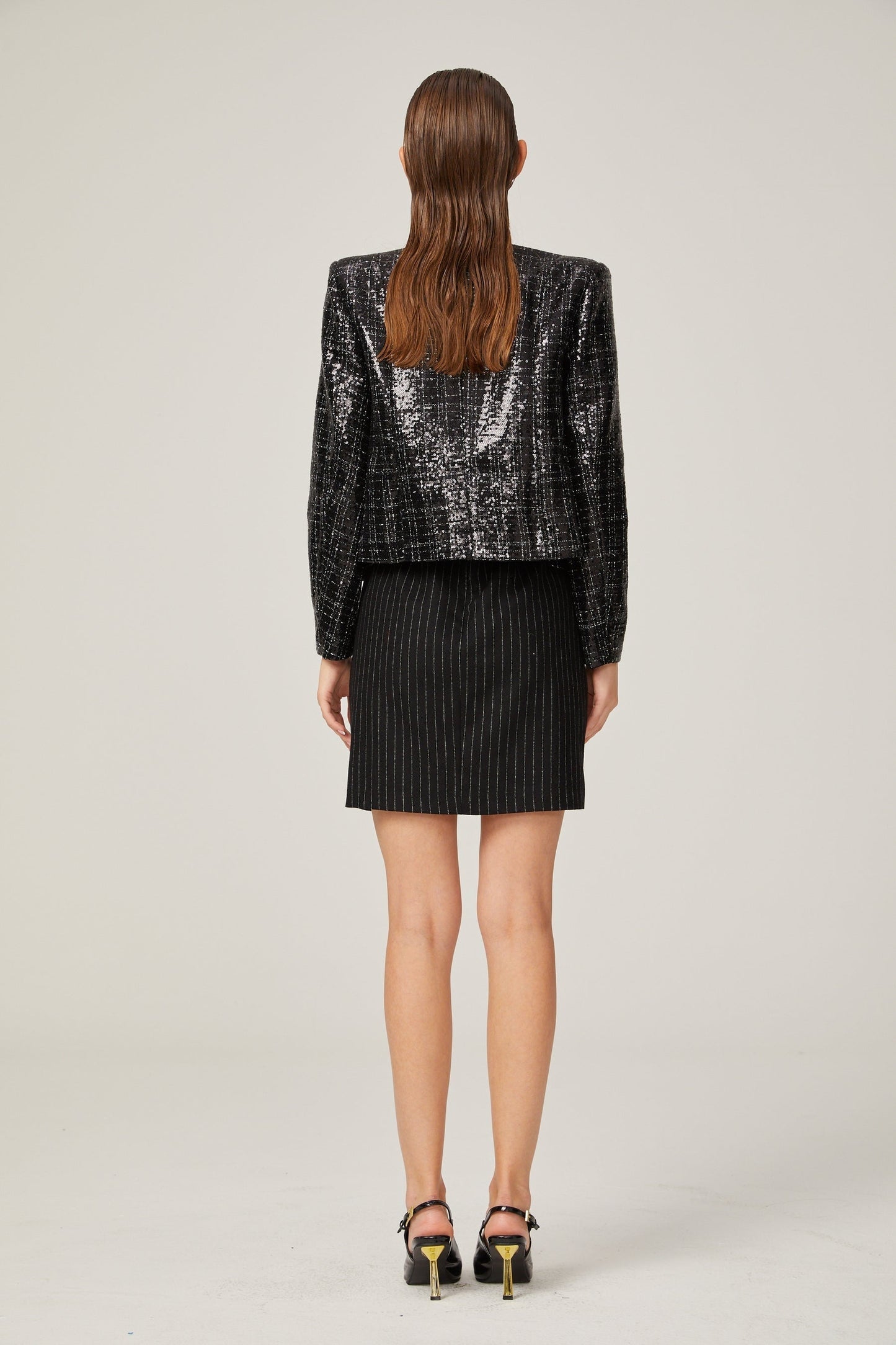 Dorothée black sequinembellished jacket