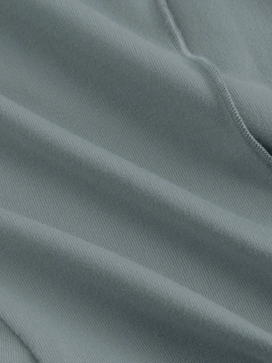 Dusty Blue Turtleneck Sleeveless Dress For WomenFall Long DressesCruise Women OutfitsElegant