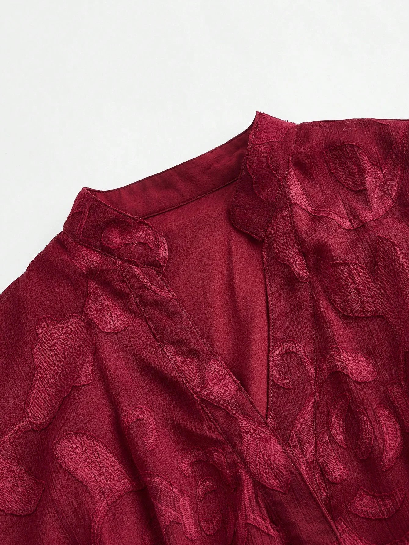 Elegant Floral Print VNeck Lantern Sleeve Cinched Waist Dress Stylish Going Out Festival Spring