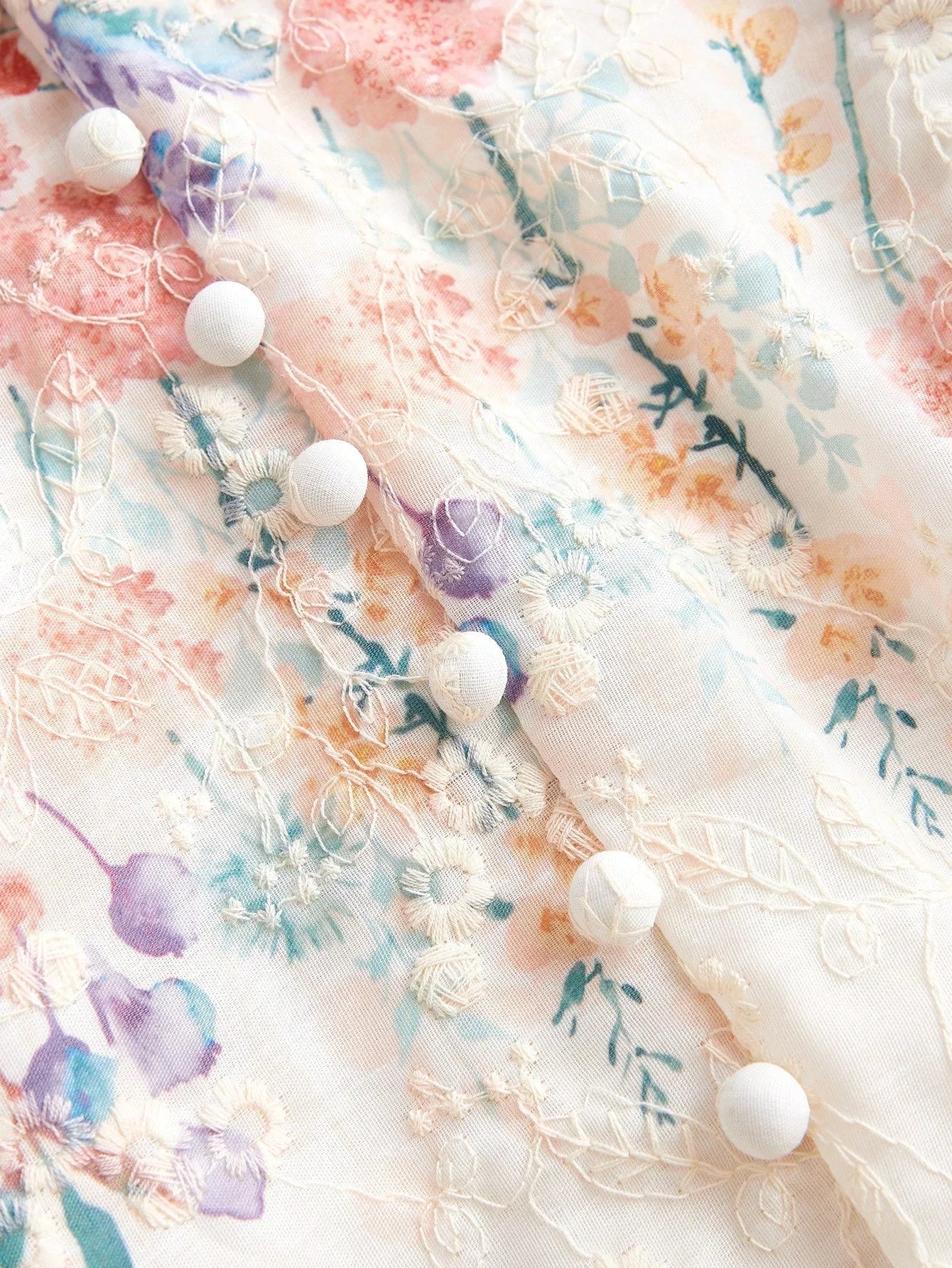 Elegant Romantic Floral Print Summer Dress For Women
