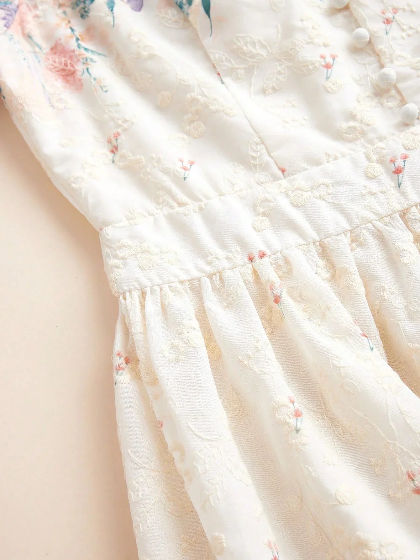 Elegant Romantic Floral Print Summer Dress For Women