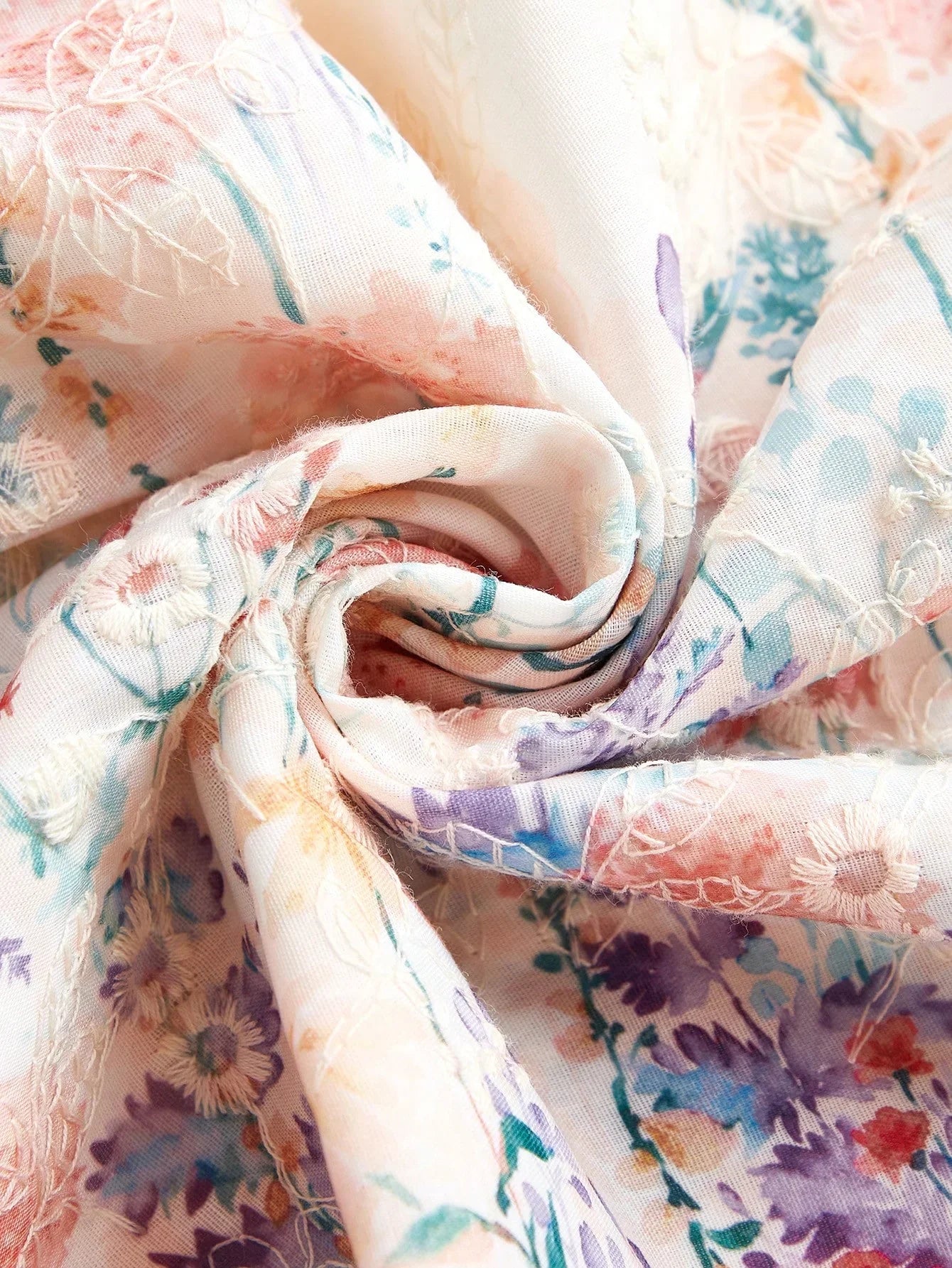 Elegant Romantic Floral Print Summer Dress For Women