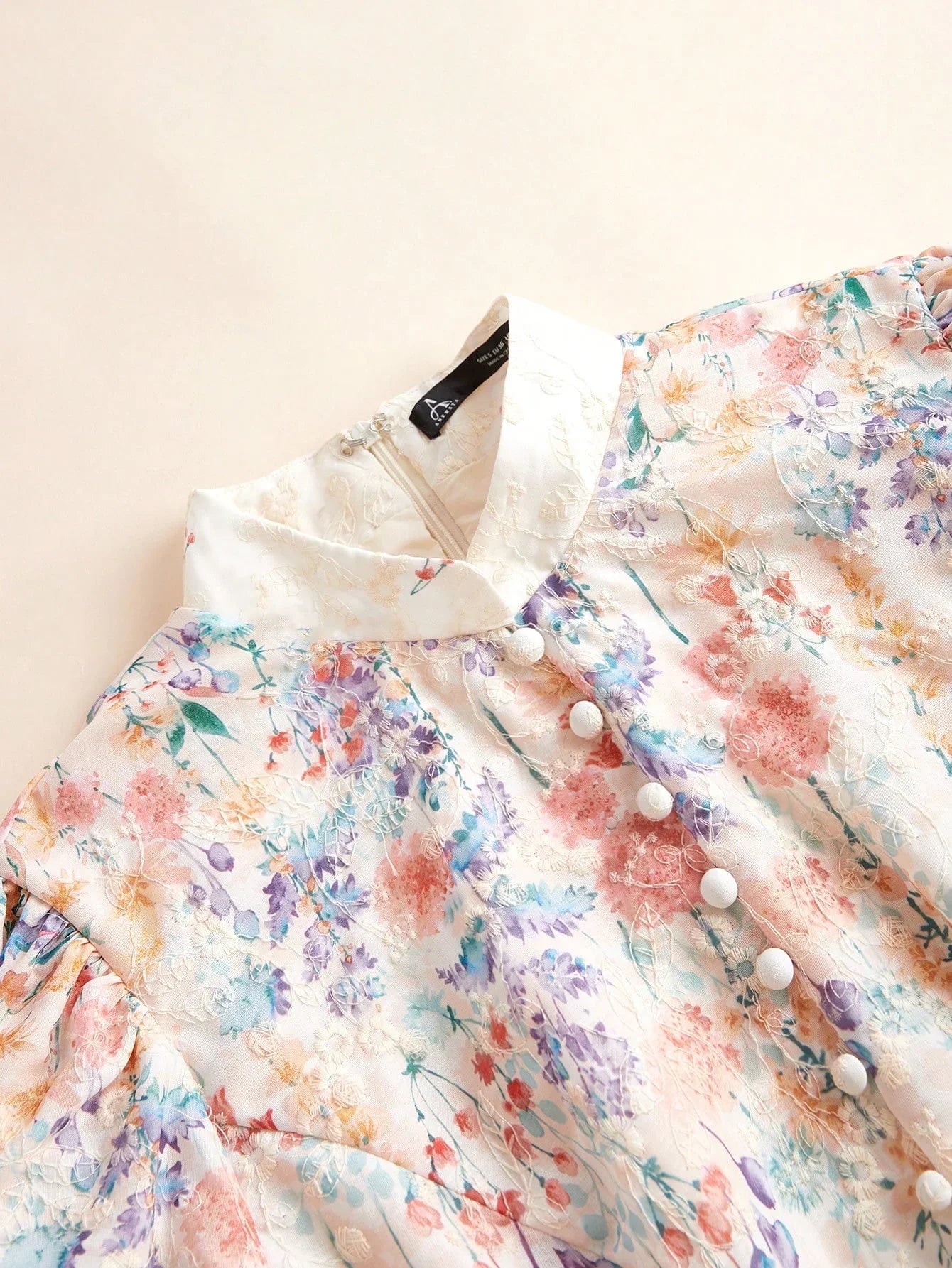 Elegant Romantic Floral Print Summer Dress For Women