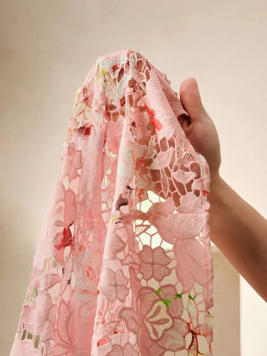 Elegant Sleeveless Ditsy Floral Embroidered Sundress For Women Suitable For Spring Summer Vacation