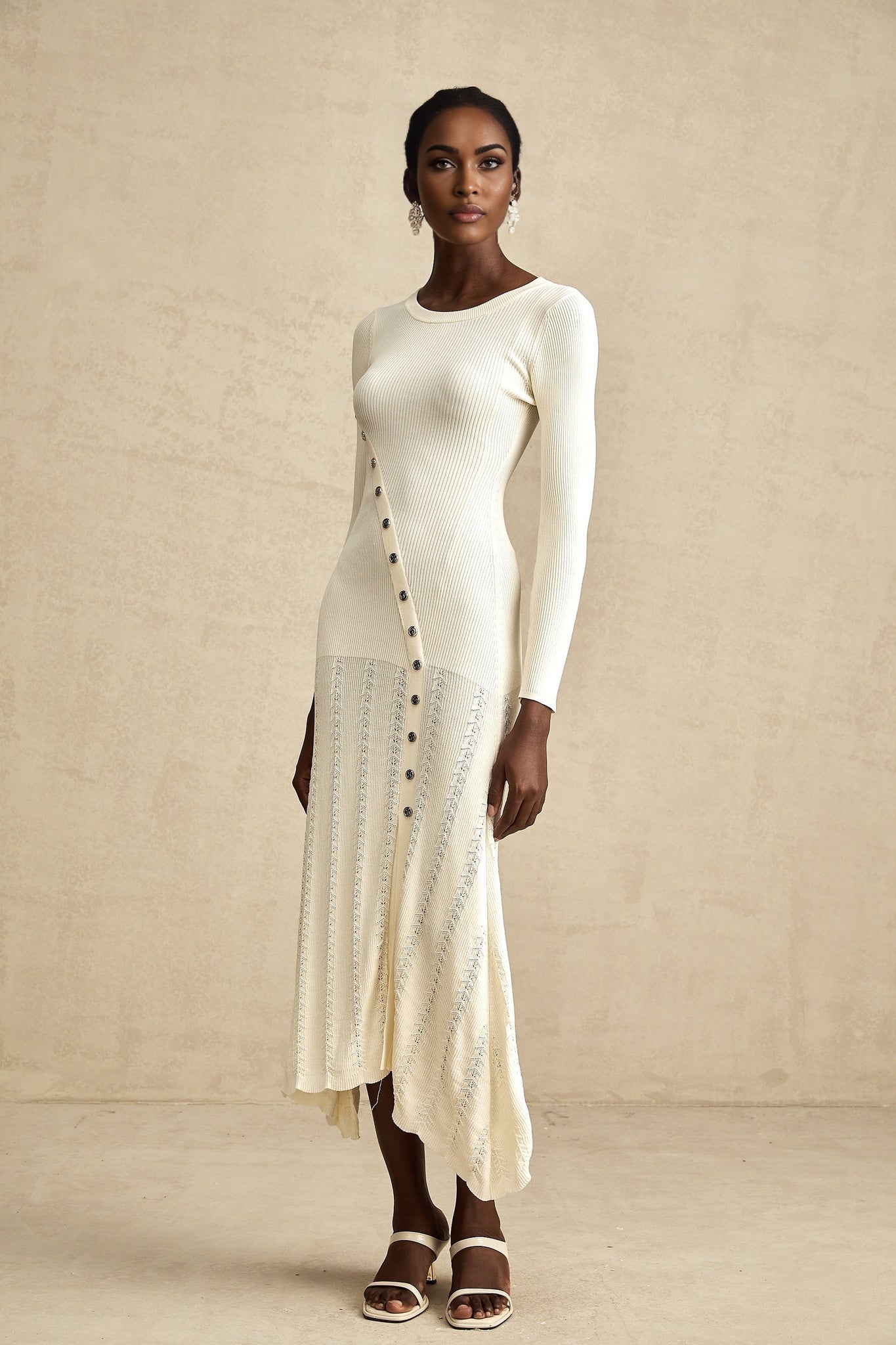 Éléonore buttonembellished knitted midi dress