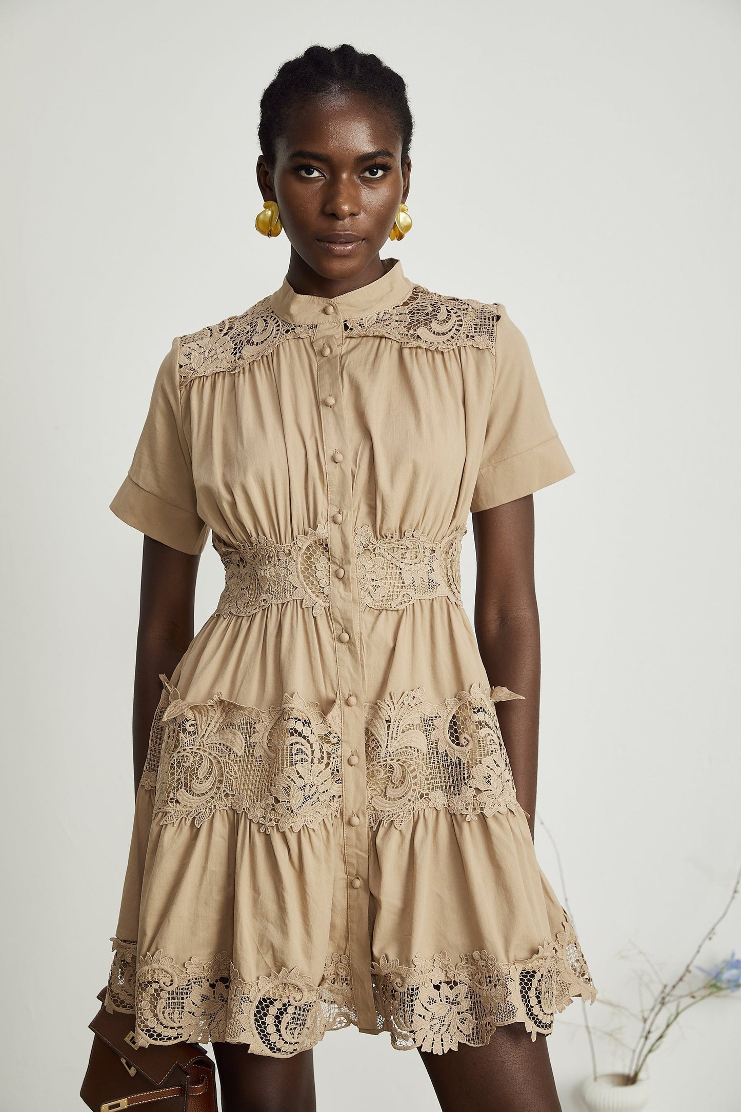 Elinor lacedetail cutout mini dress