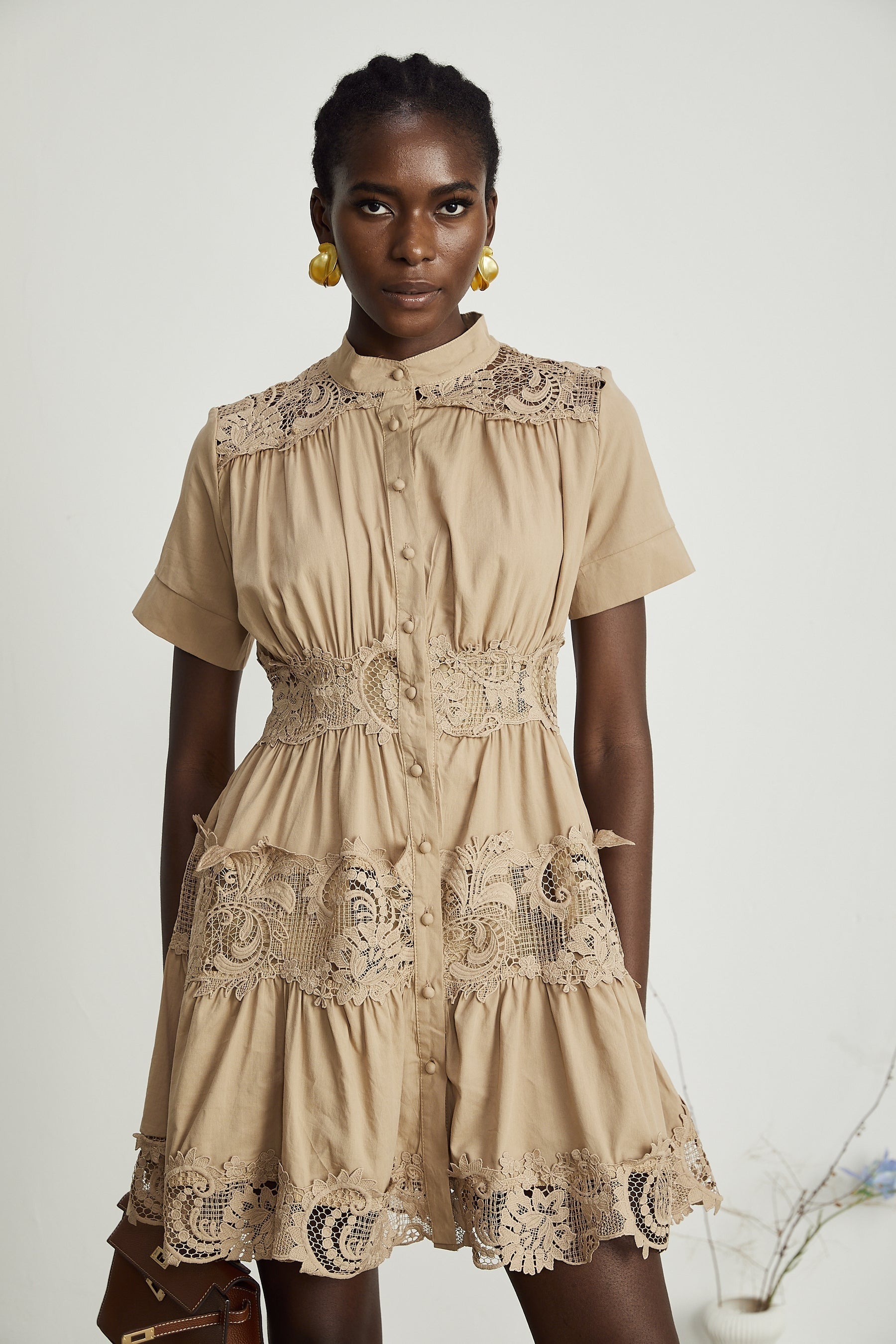 Elinor lacedetail cutout mini dress