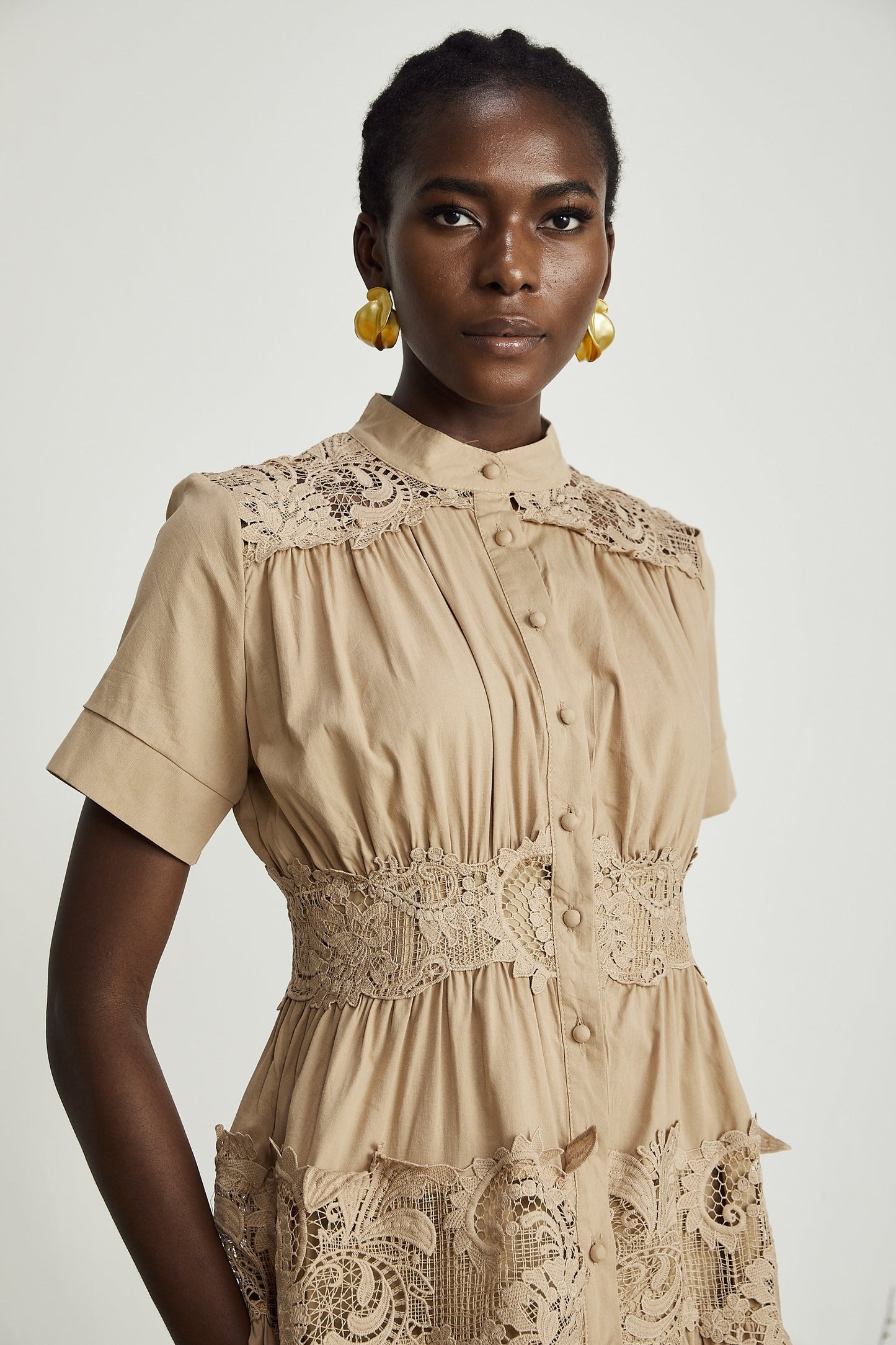 Elinor lacedetail cutout mini dress