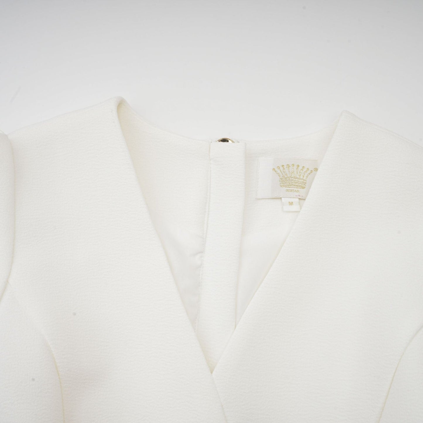 Élise pleated peplumhem blazer dress in White