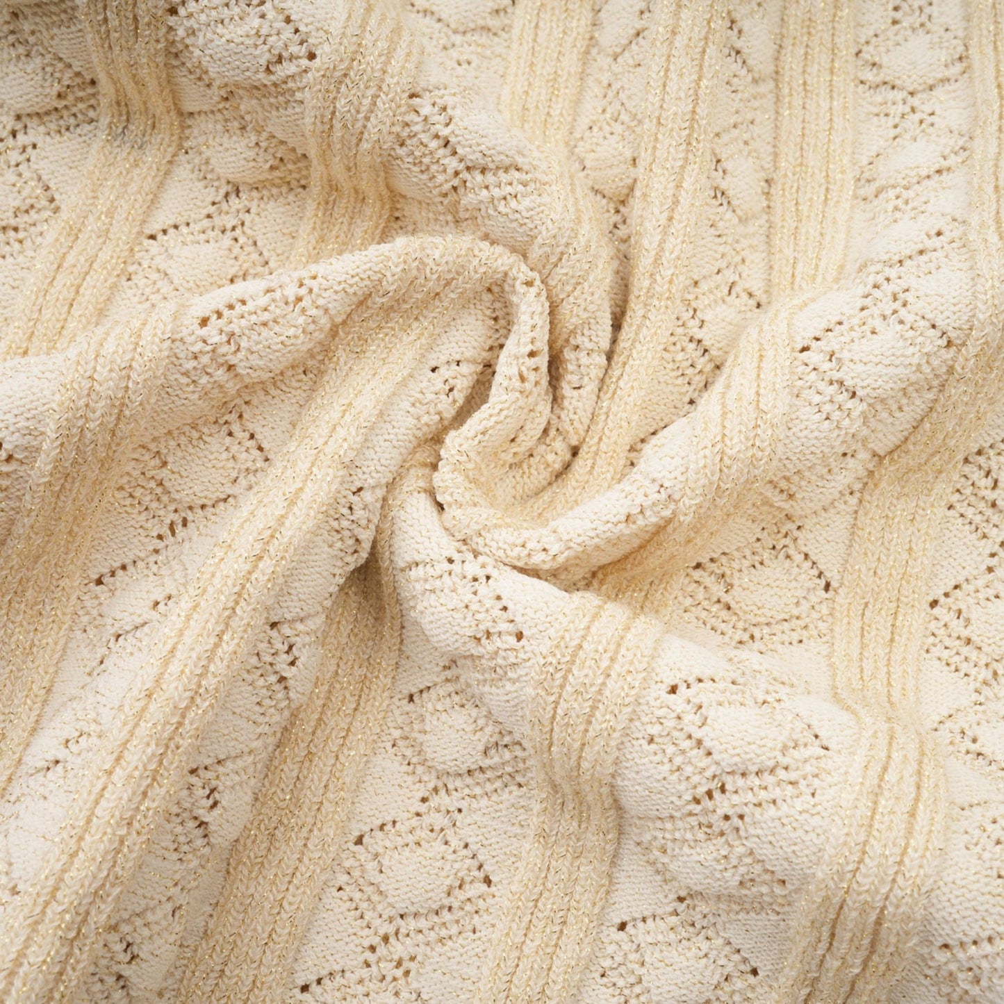 Élodie knitted longsleeve midi dress in Neutrals