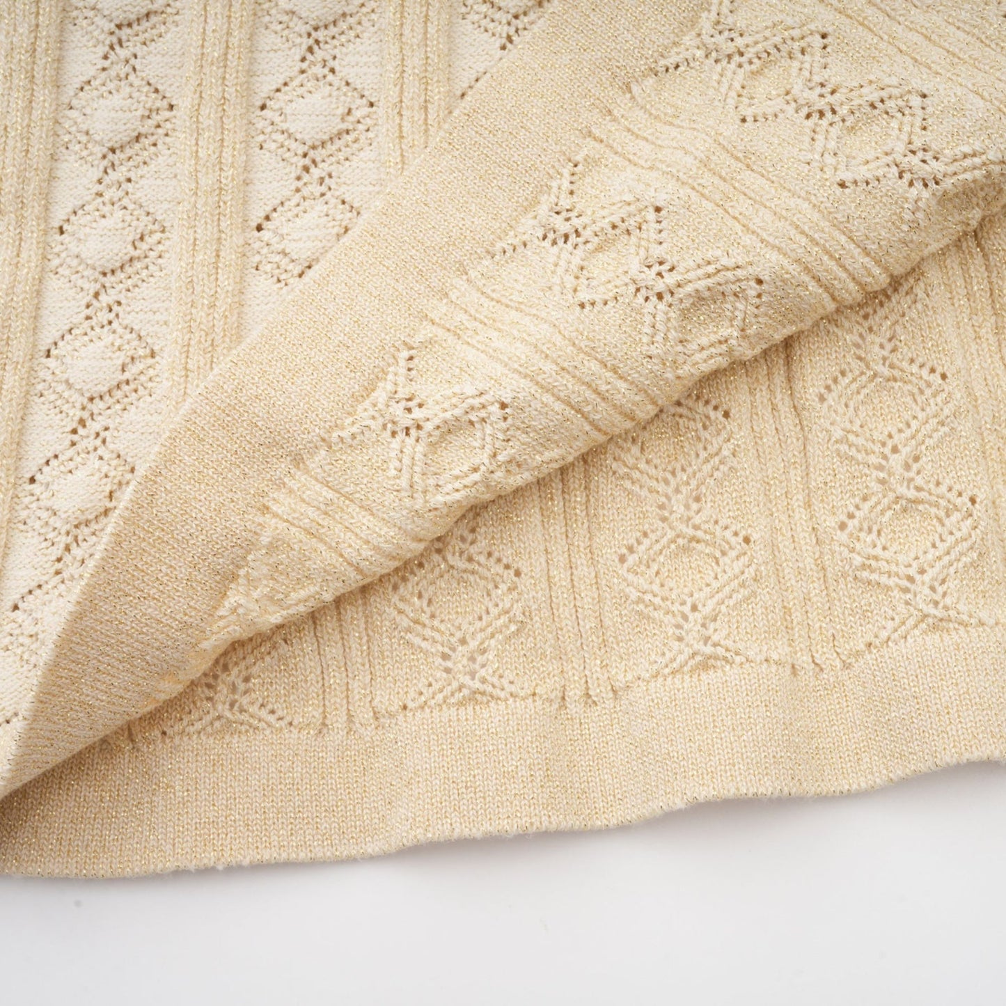 Élodie knitted longsleeve midi dress in Neutrals