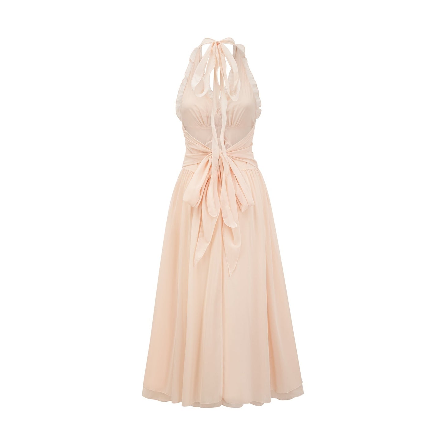 Élodie ruffled fauxflower maxi dress