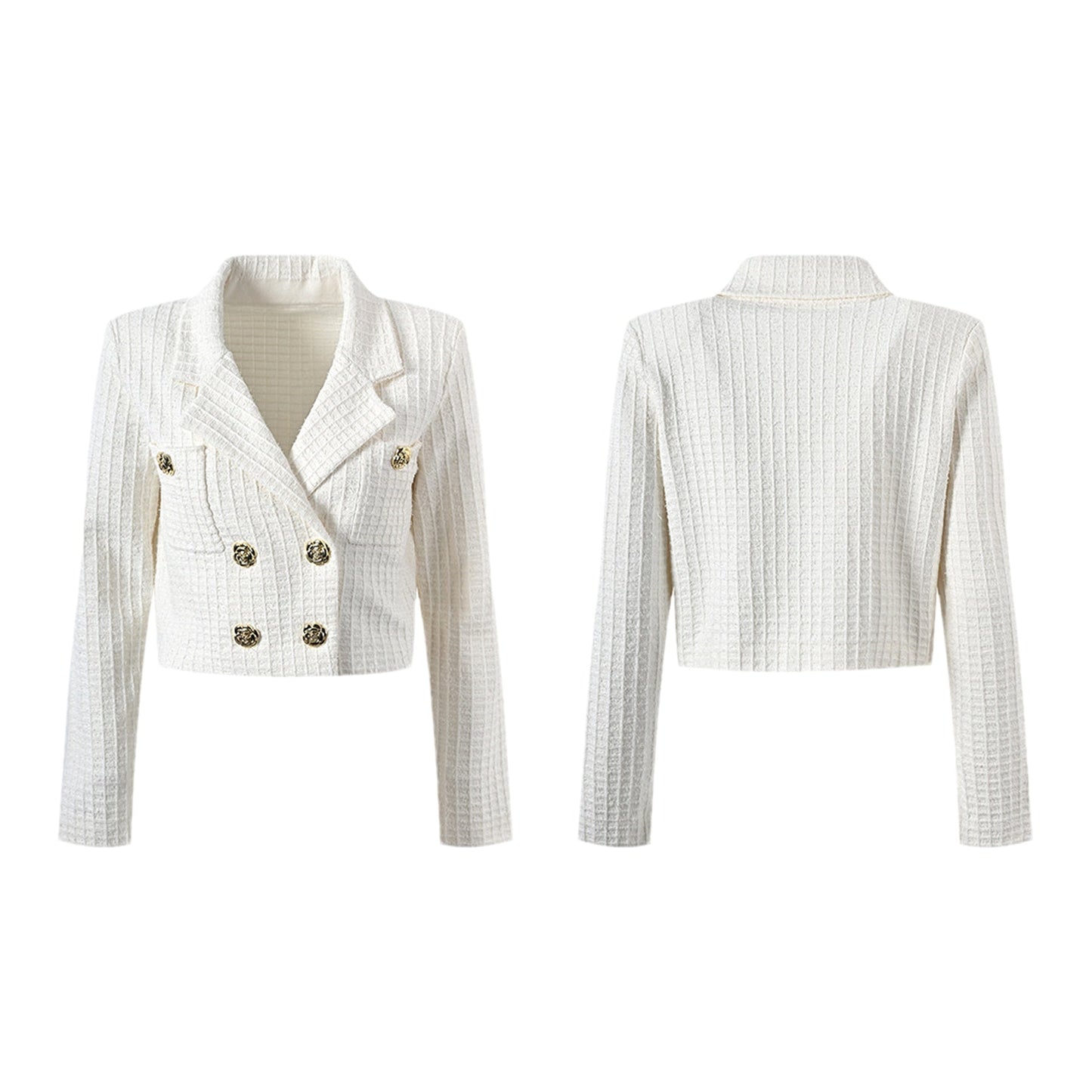 Élodie waffleknit jacket skirt matching set