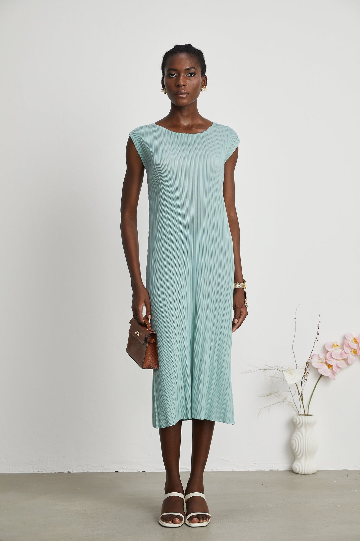 Éloïse fauxflower knitted dress coat matching set