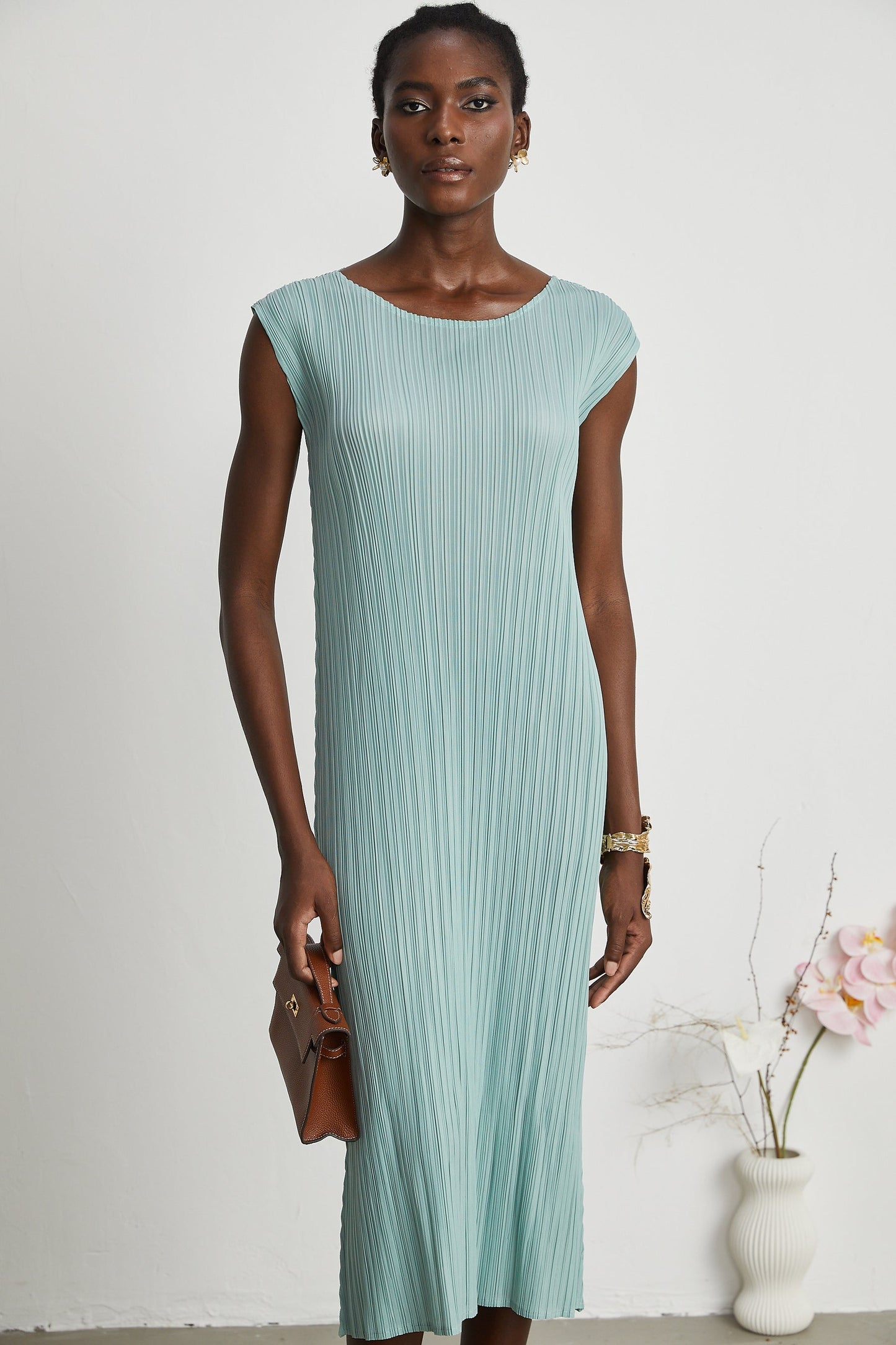 Éloïse fauxflower knitted dress coat matching set