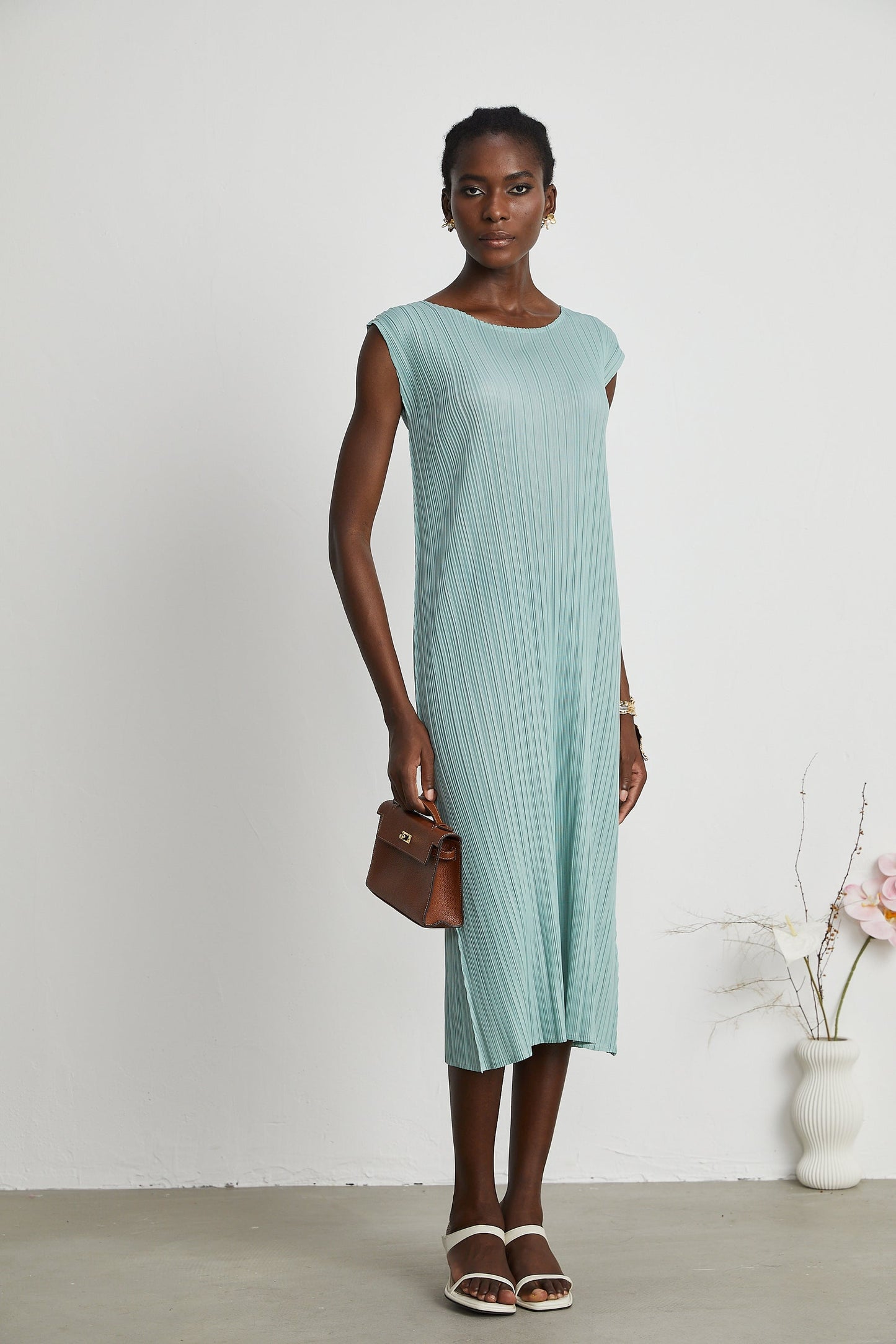 Éloïse fauxflower knitted dress coat matching set