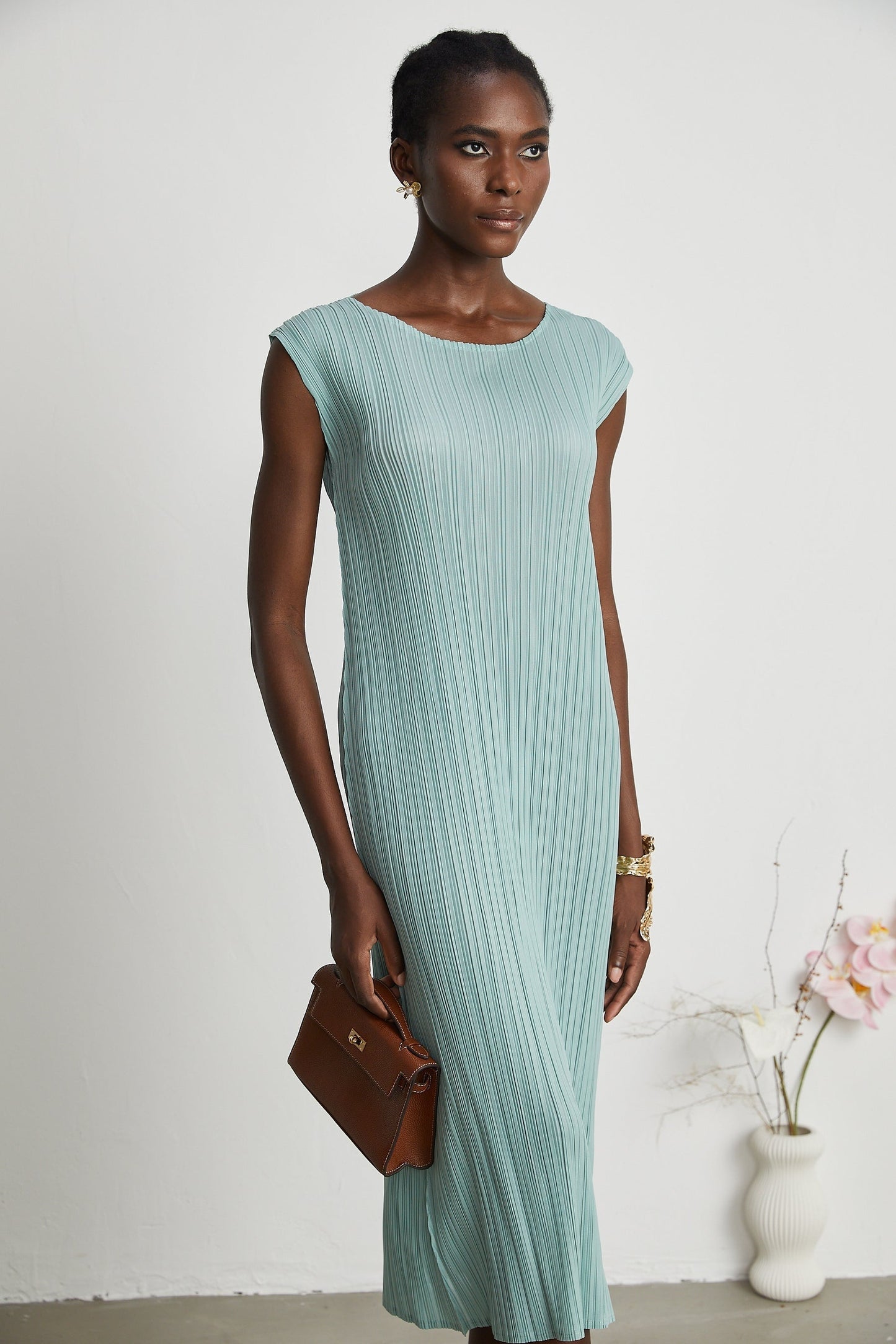 Éloïse fauxflower knitted dress coat matching set