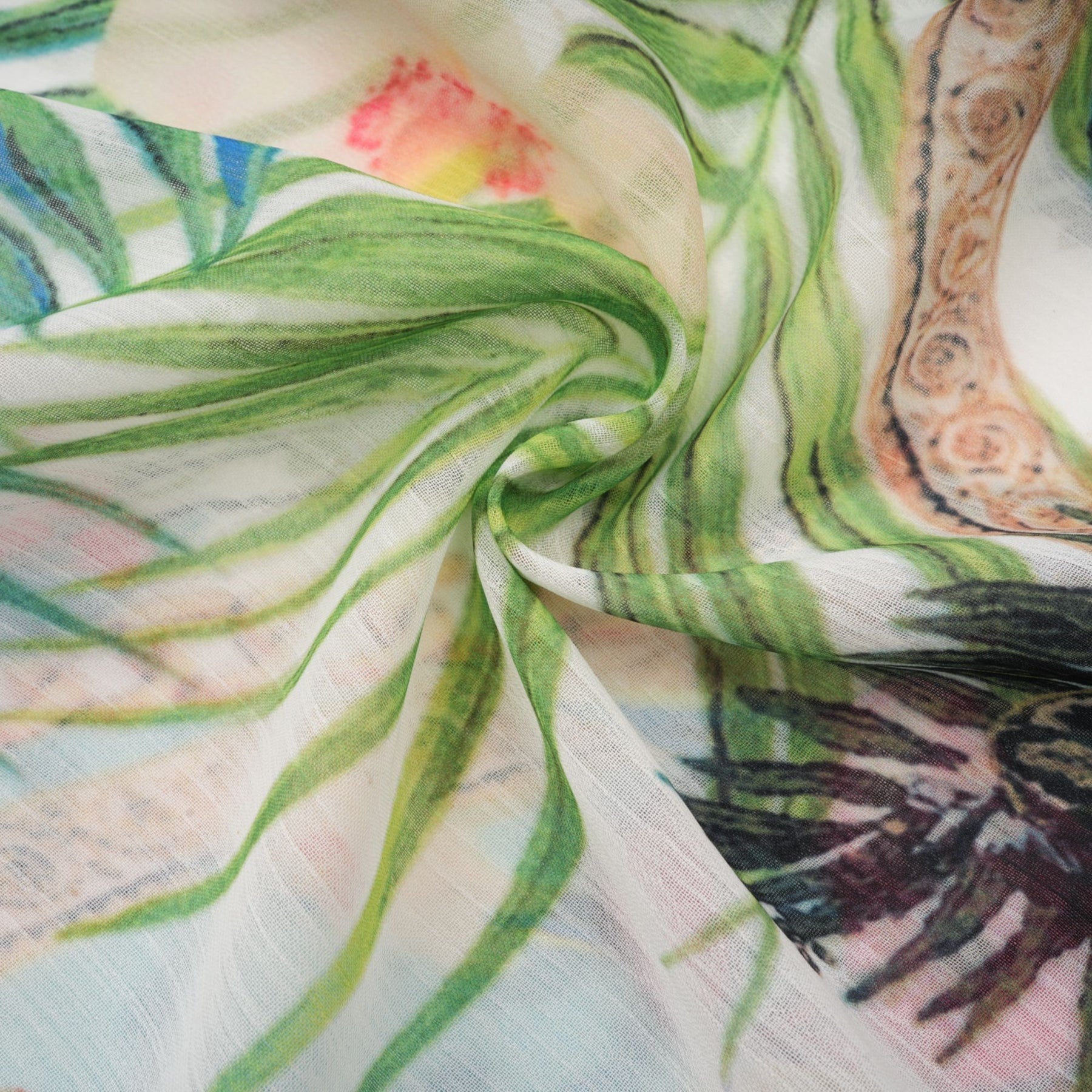 Éva patternprint Vneck midi dress