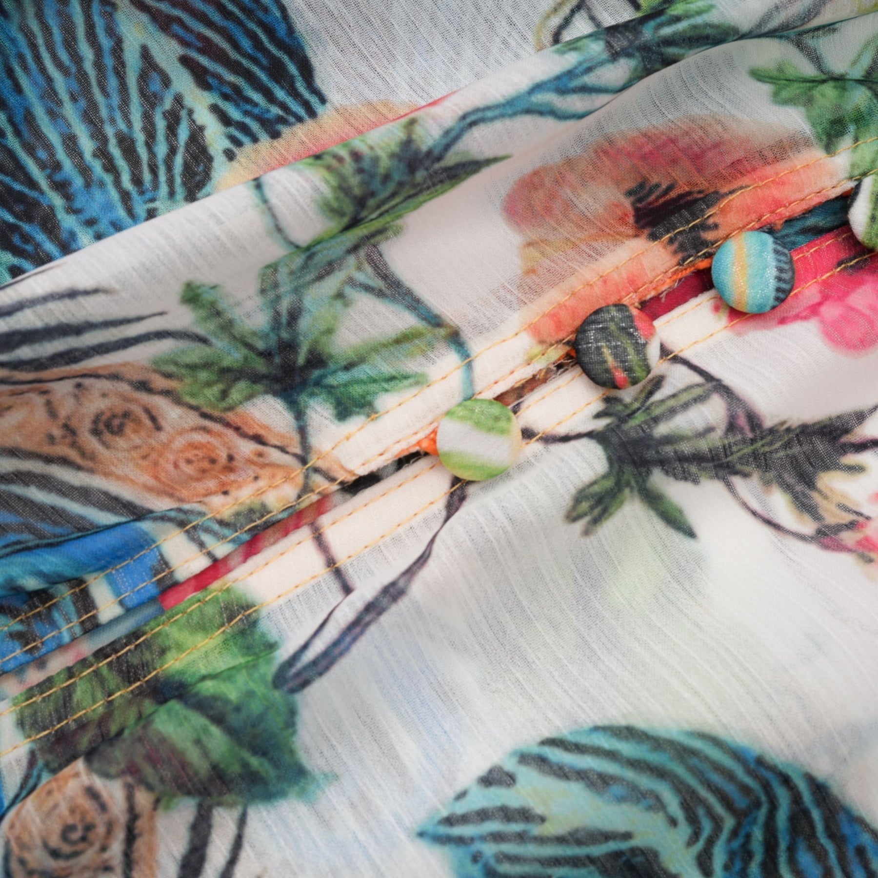 Éva patternprint Vneck midi dress