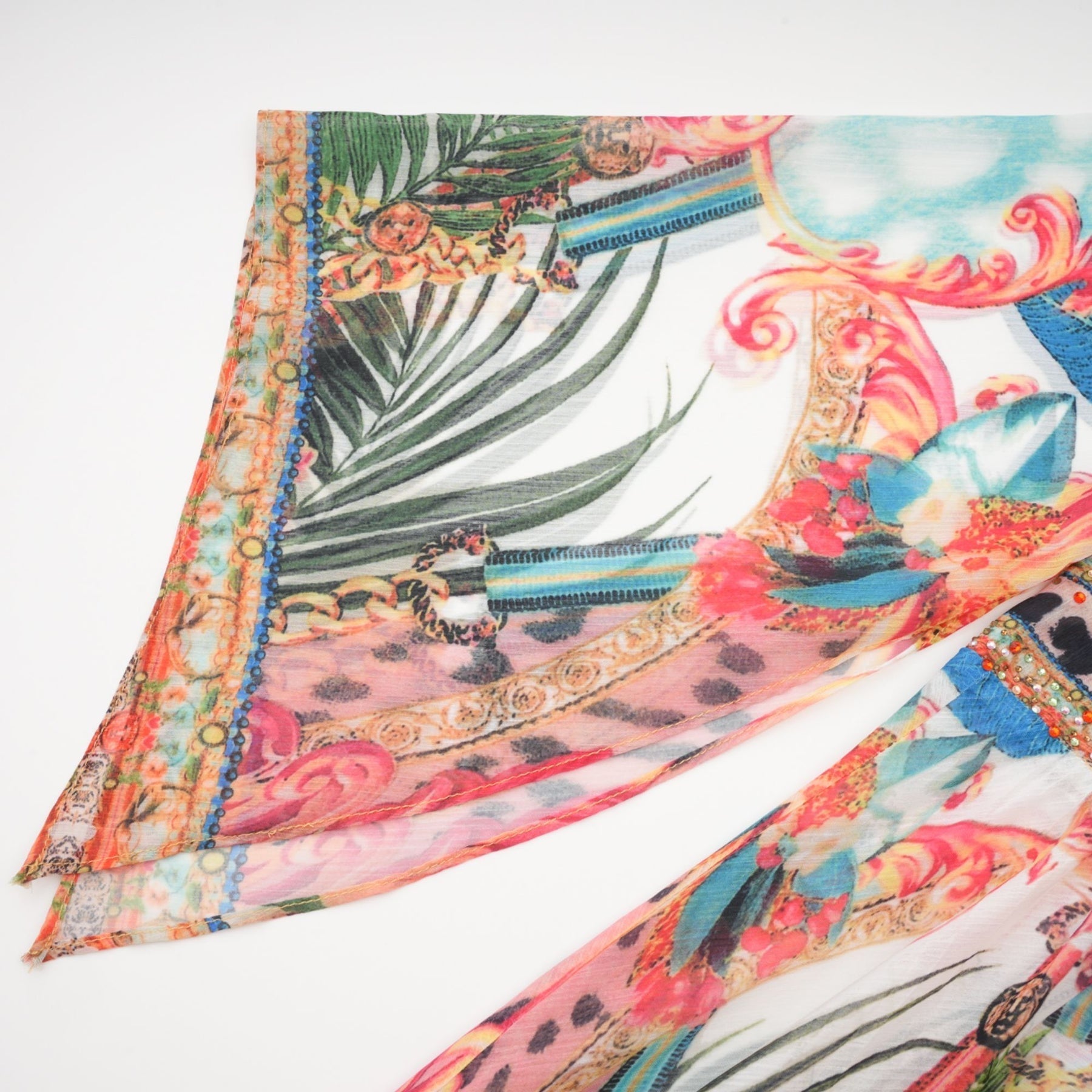 Éva patternprint Vneck midi dress