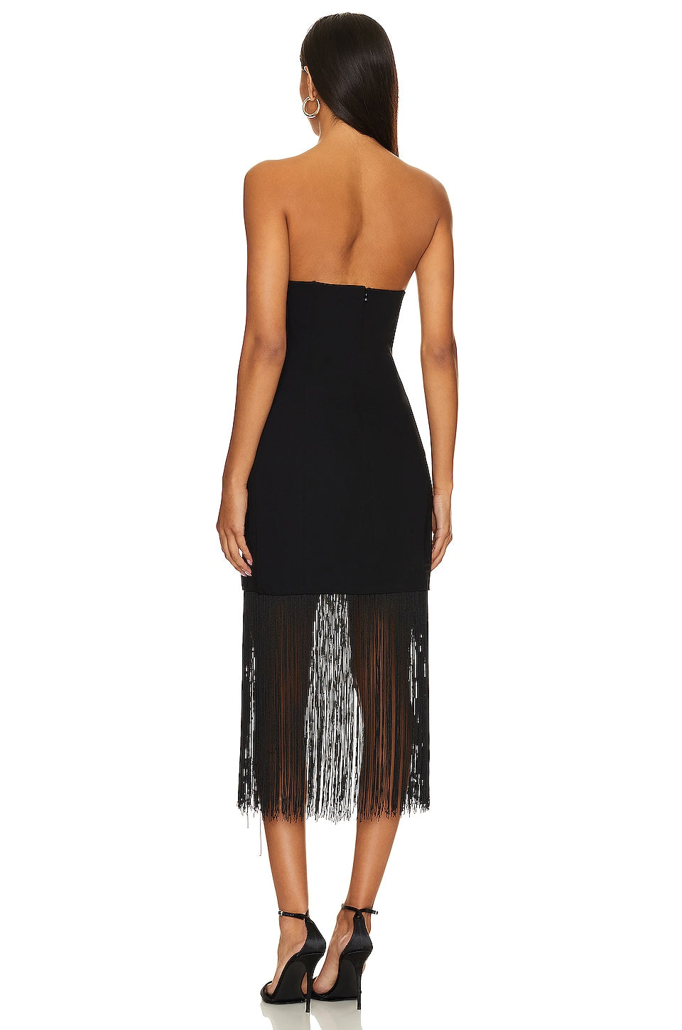 Puzzle Strapless With Fringe Dress Amanda Uprichard