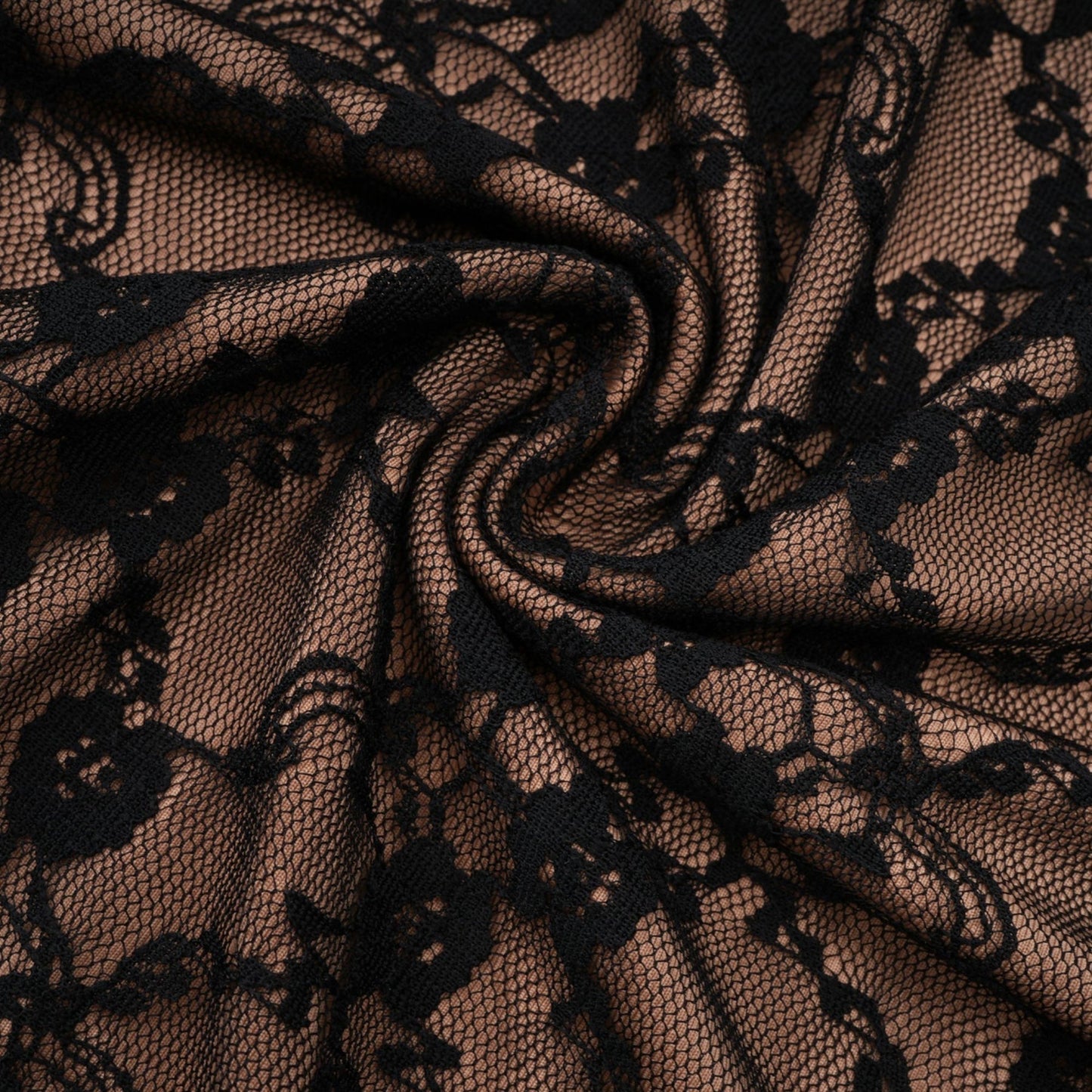 Fayette black florallace midi dress