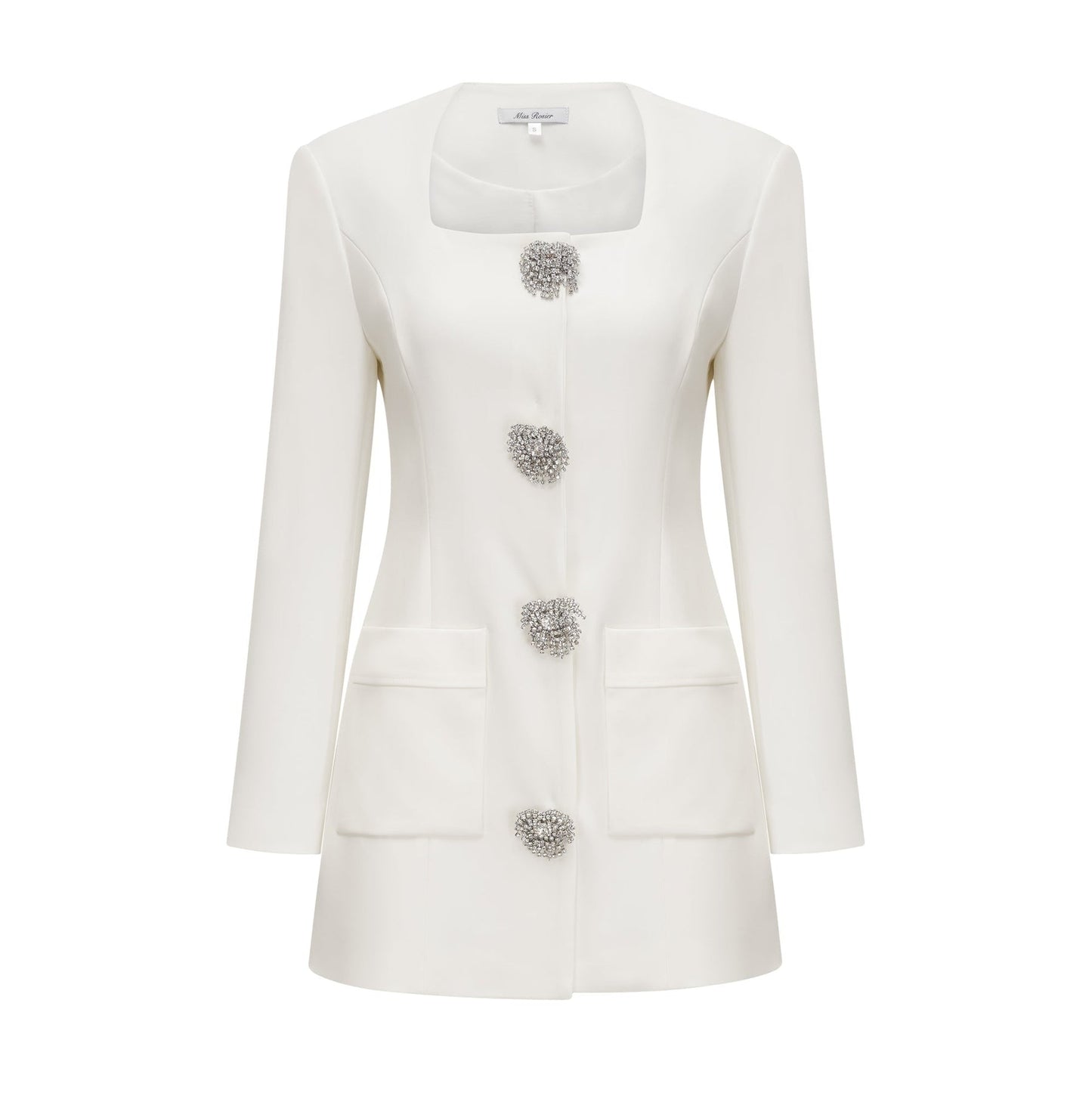 Fionnghuala white crystal mini dress