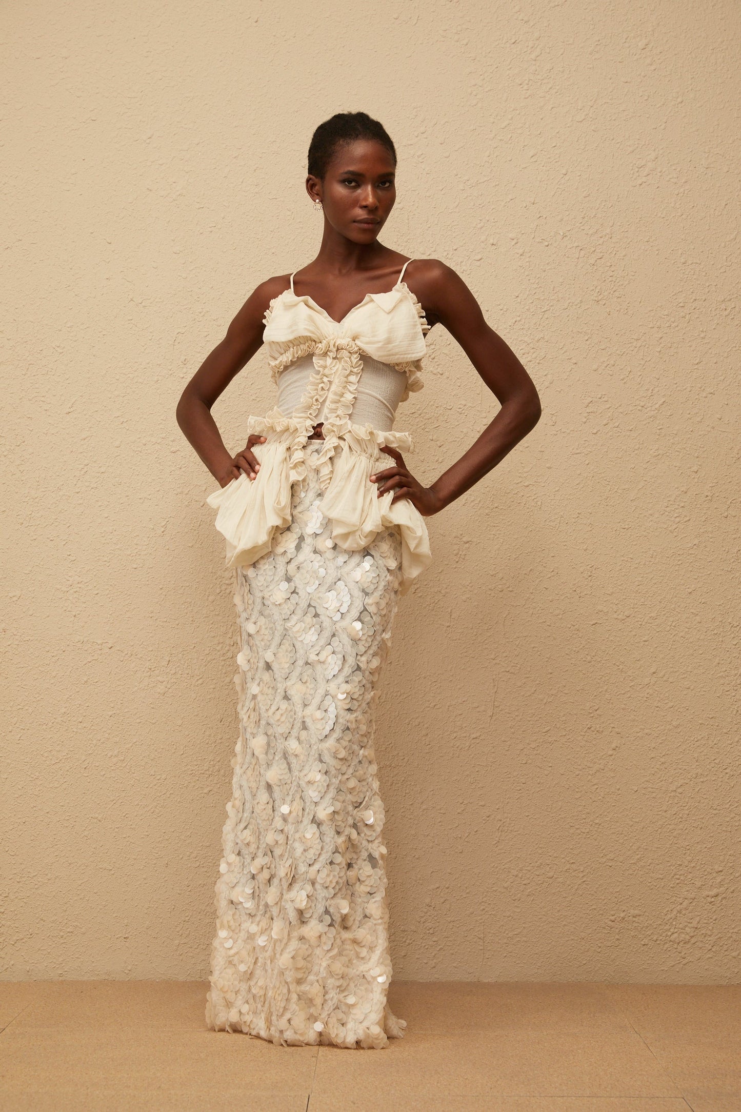 Flocon Neutral Mermaid Top Skirt Set