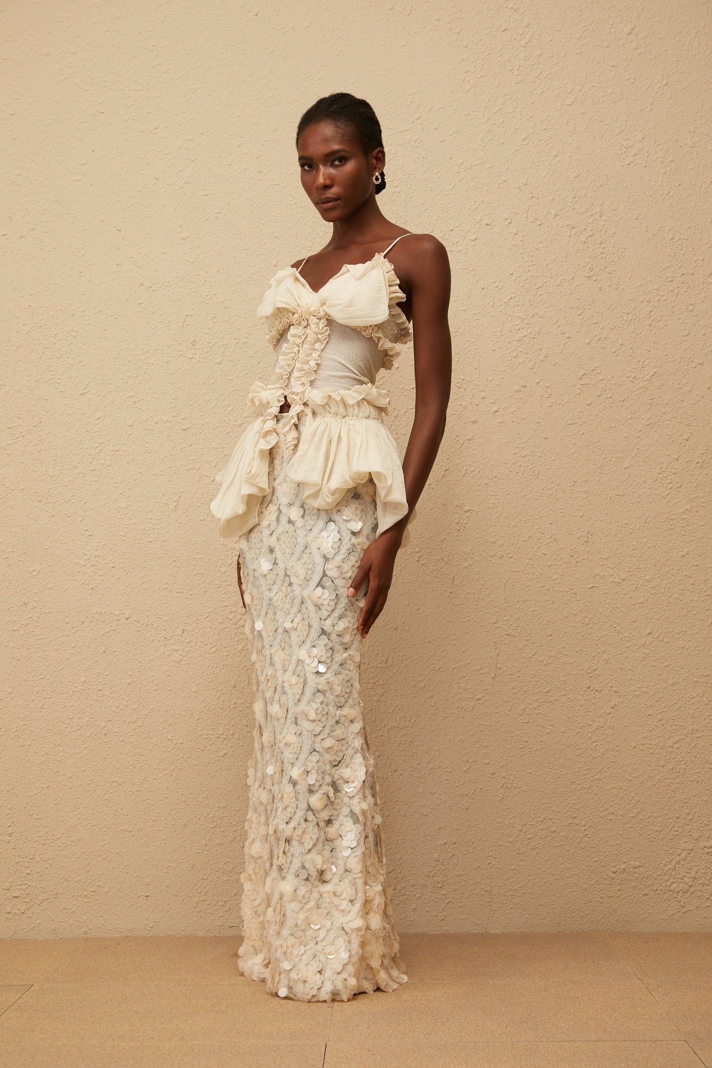 Flocon Neutral Mermaid Top Skirt Set
