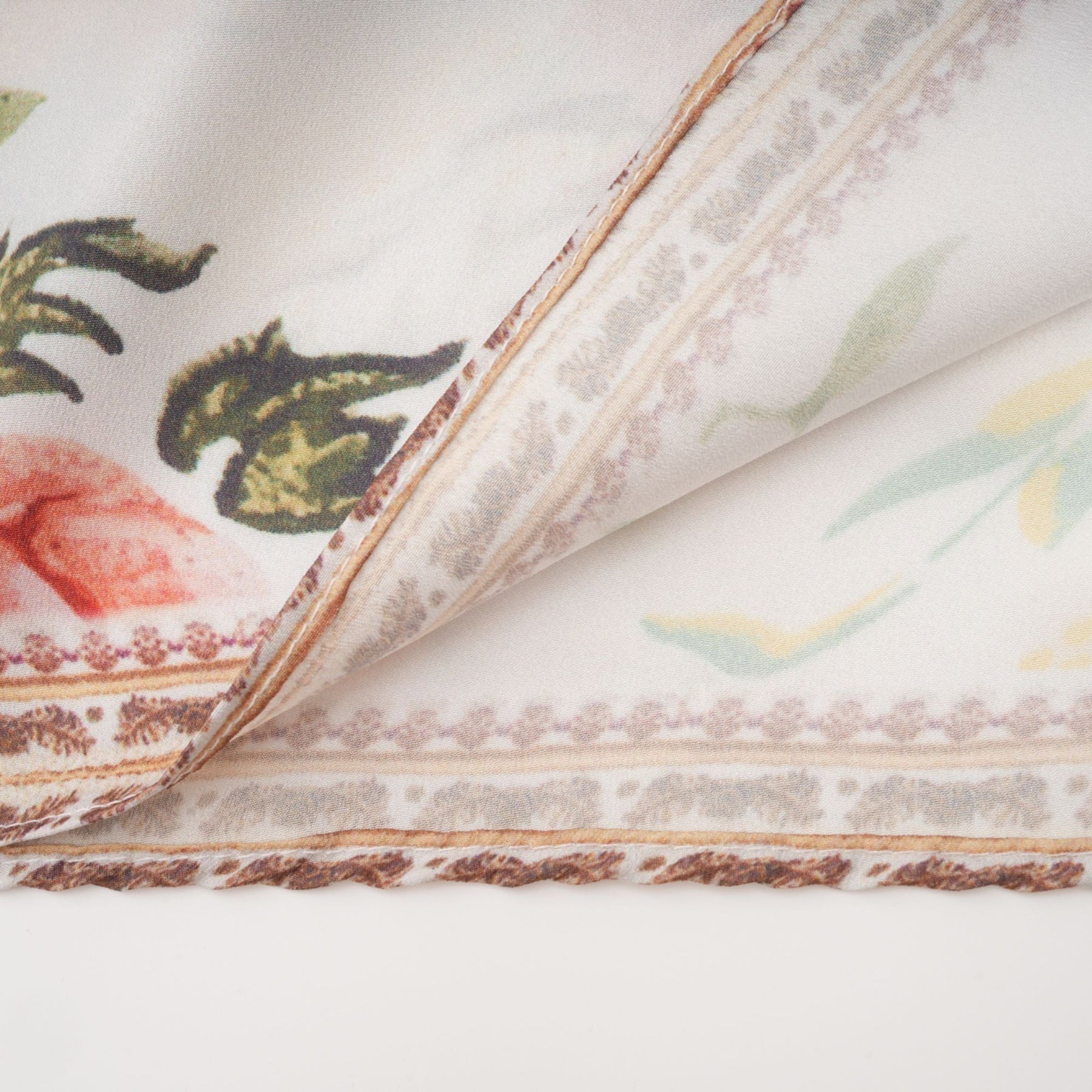 Floral print blouse with V neckline named Yvonne