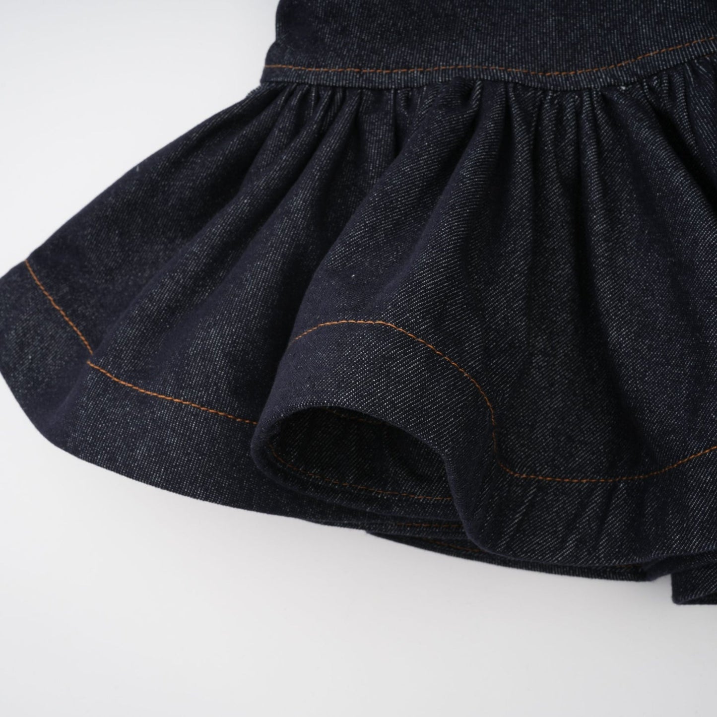 Florence Indigo Blue Ruffled Denim Mini Skirt