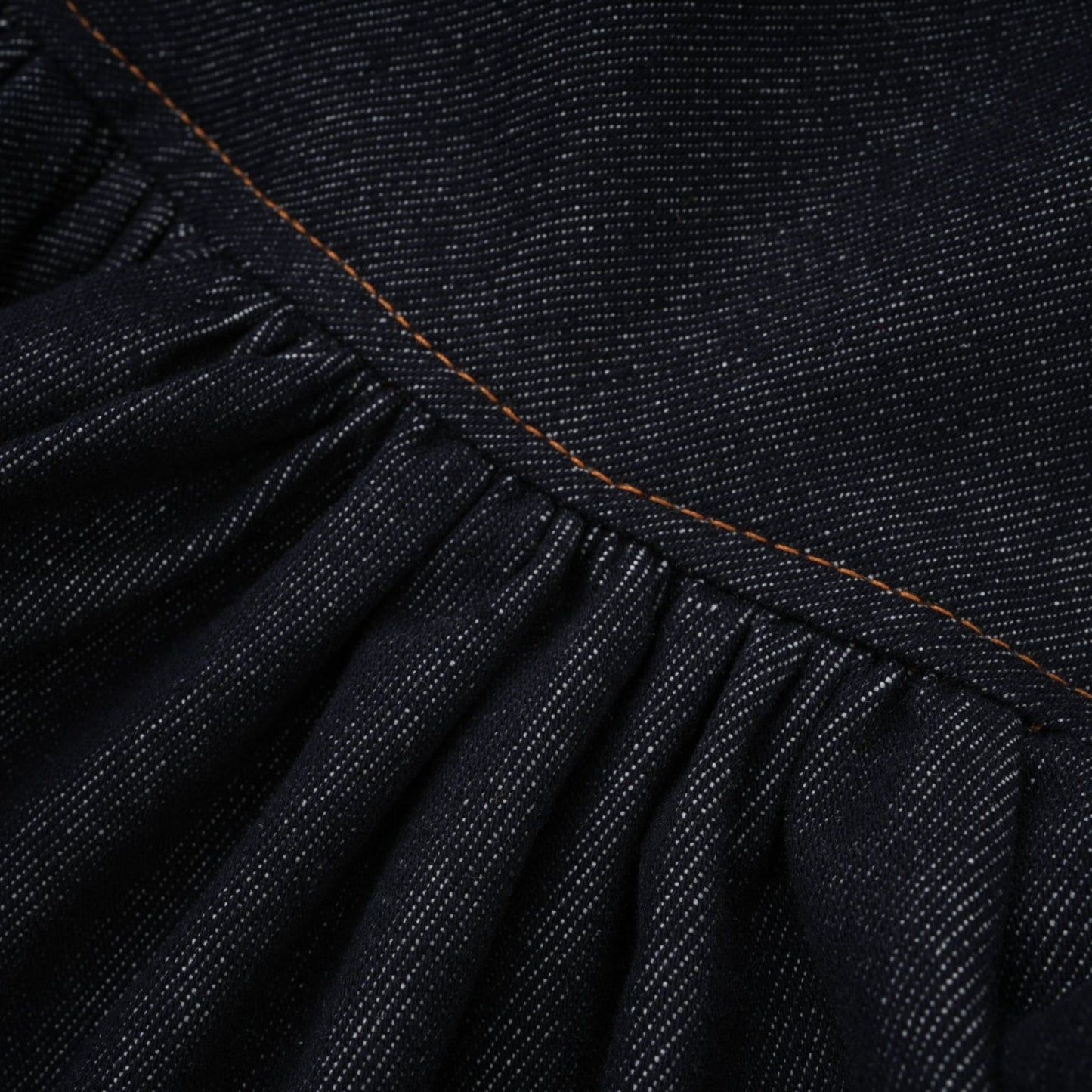 Florence Indigo Blue Ruffled Denim Mini Skirt