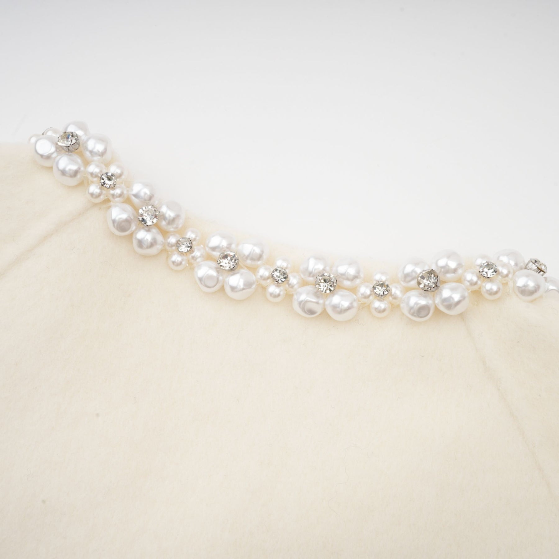 Frédérique white wool fur embellished coat