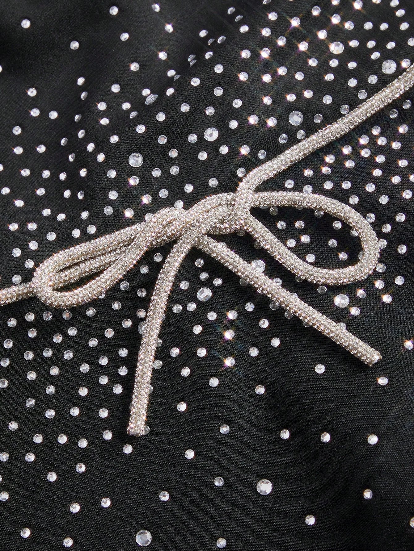 French Luxury DiamondStudded Elegant Waist ALine Dress Modest Clothes For Women SpringSummer