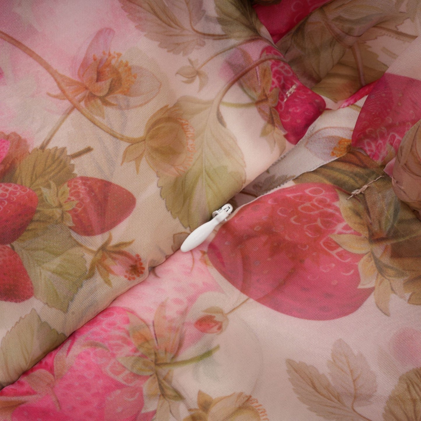 Geneviève fruitprint ruffled maxi dress