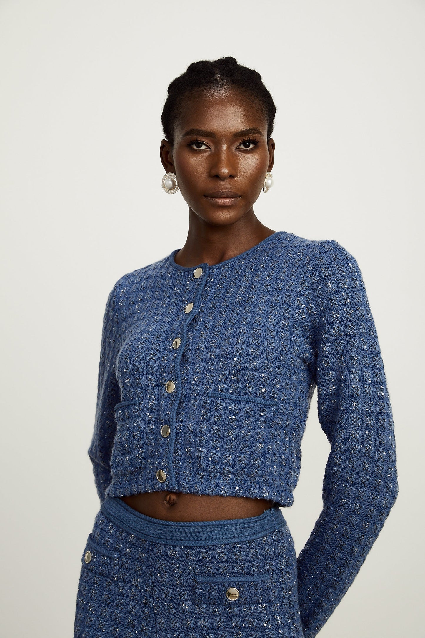 Ghislaine sequinembellished jacket trousers matching set
